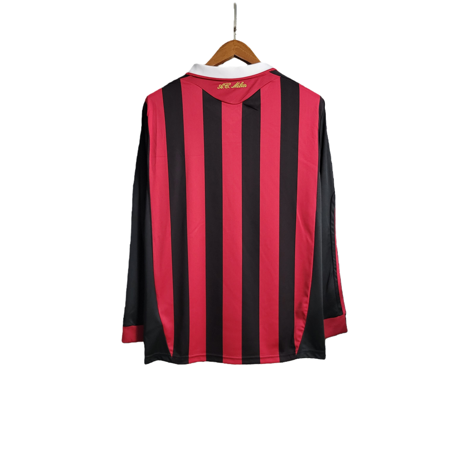 TKH-turbokithub-Retro AC Milan 2009-10 Home Stadium Long Sleeve Jersey