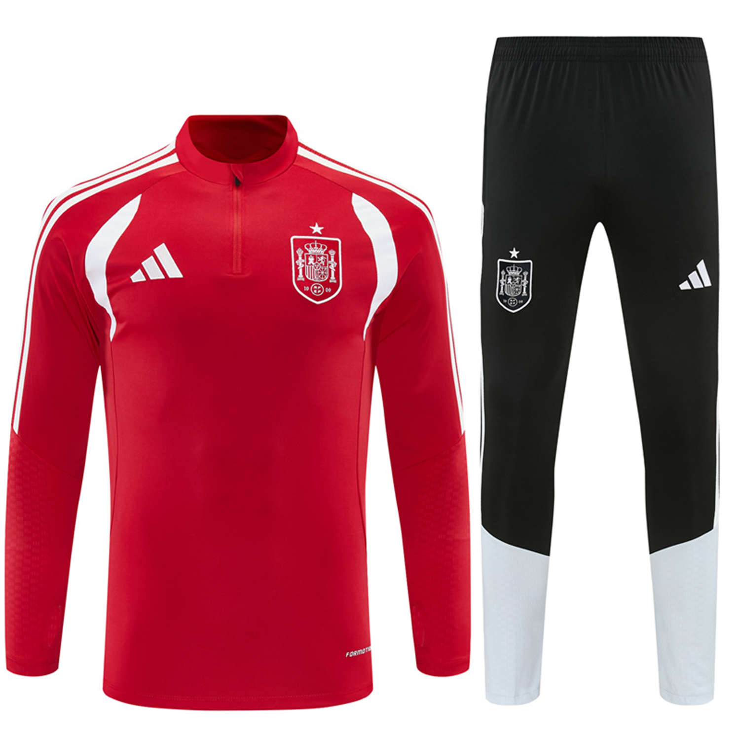TKH-turbokithub-Spain 2026 Long Sleeve Training Set - Red Top & Black Pants