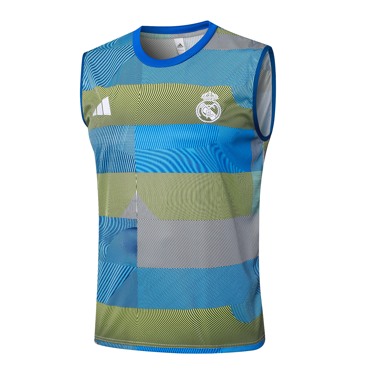 TKH-turbokithub-Real Madrid 25-26 Vest Training Set - Blue-Gray Camouflage Vest and Black Shorts