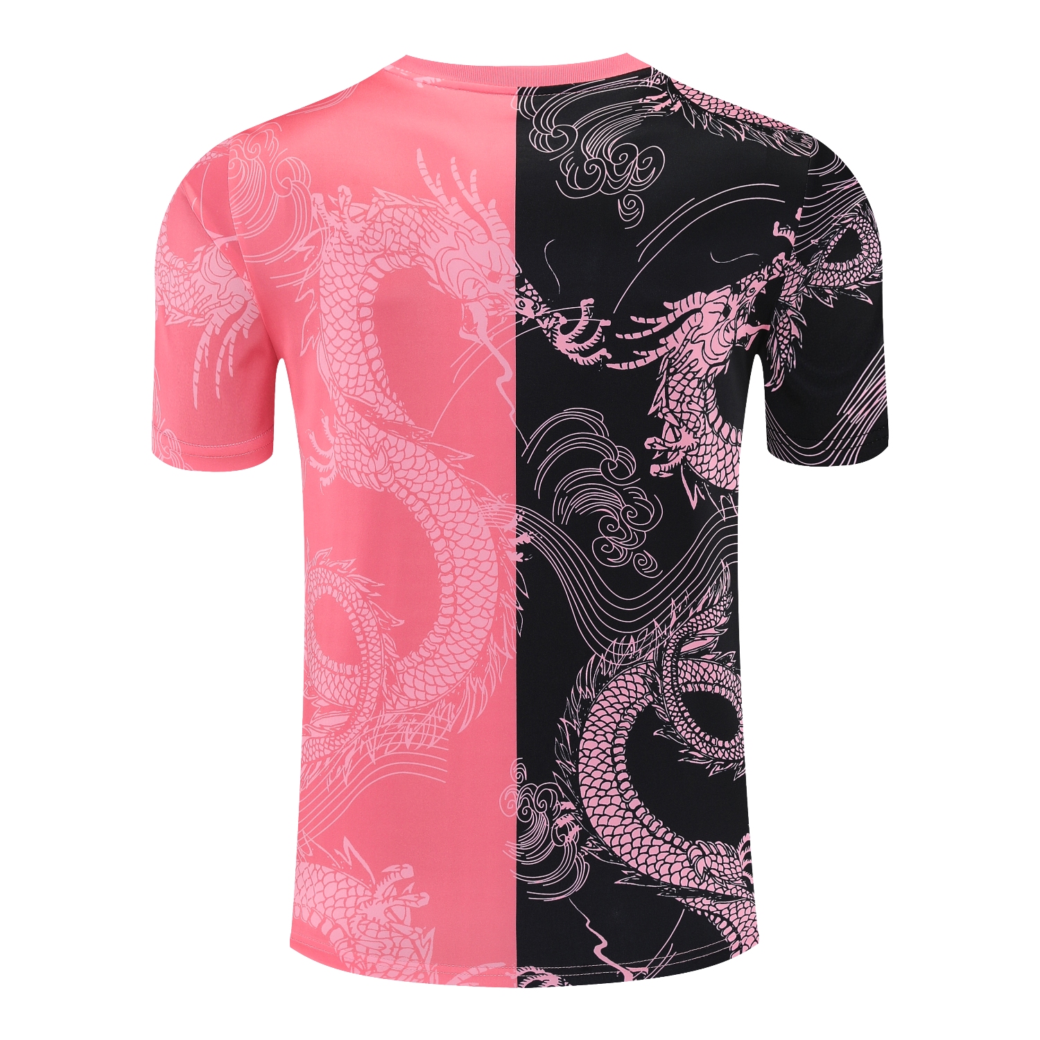 TKH-turbokithub-Real Madrid 25-26 Short-Sleeve Training Set - Pink-Black Dragon Top & Black-White Shorts
