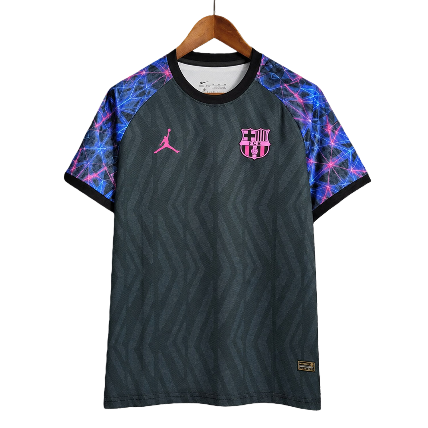 TKH-turbokithub-Barcelona 26-27 Black With Blue Training Jersey - Fans Version
