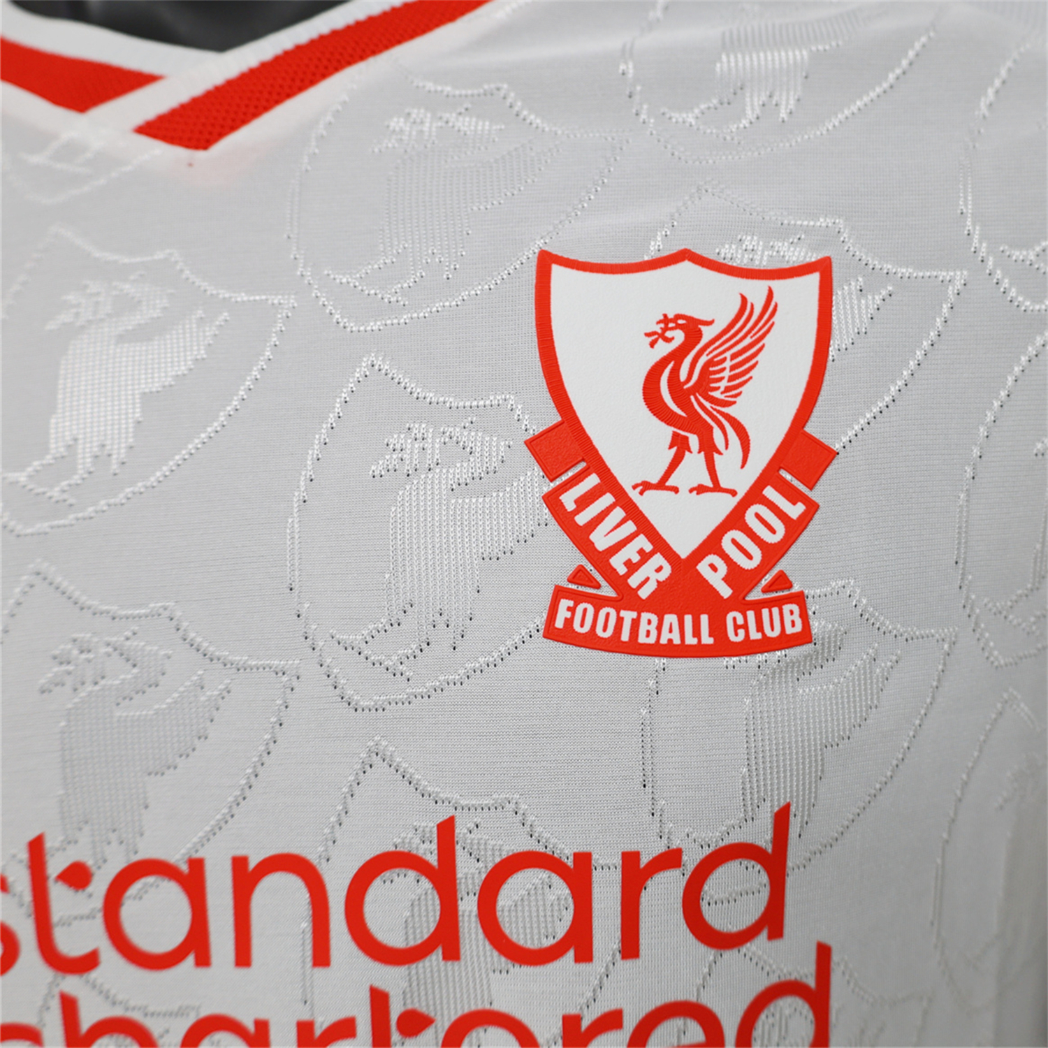 TKH-turbokithub-Liver.pool 26-27 Casual White With Faint Logos Jersey - Player Version