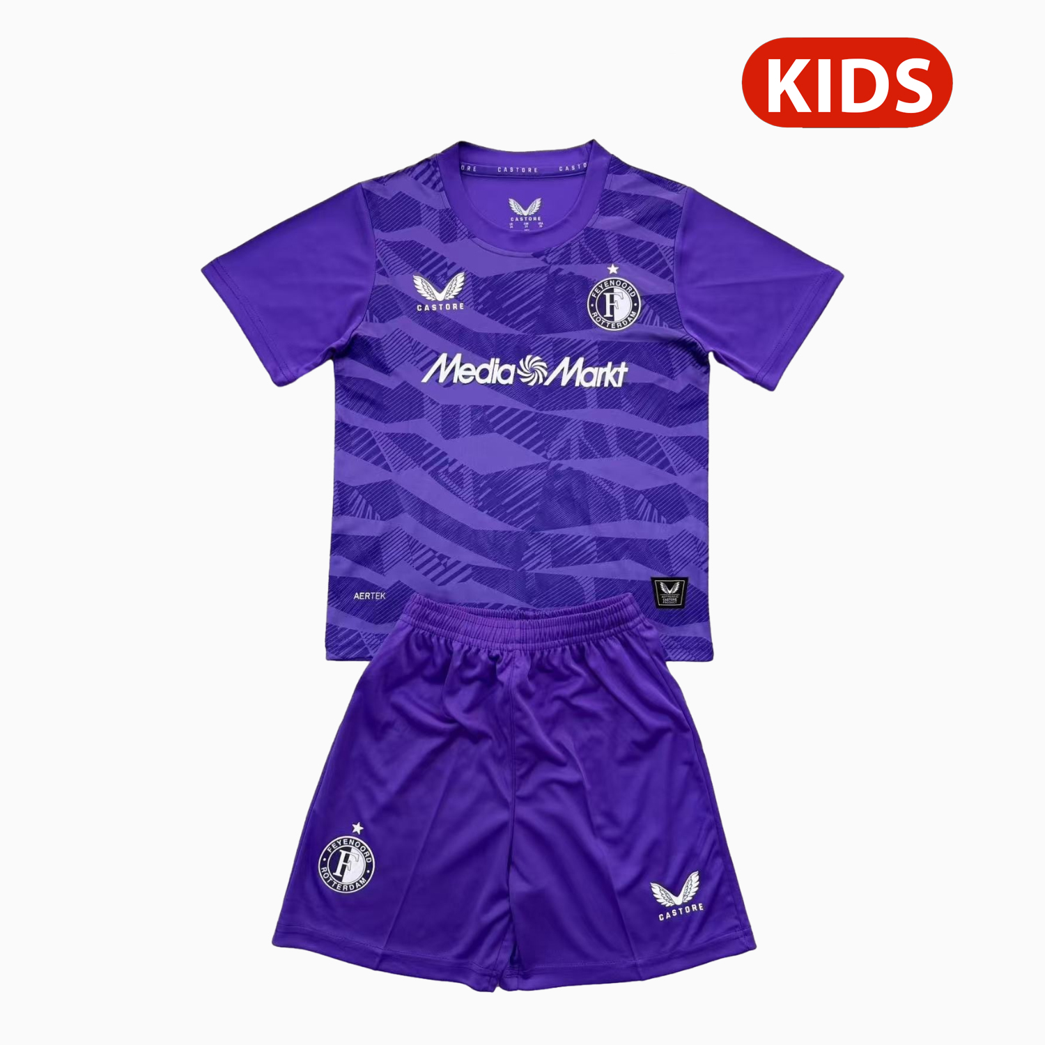 TKH-turbokithub-Feyenoord 25-26 Purple Goalkeeper Kids Kit
