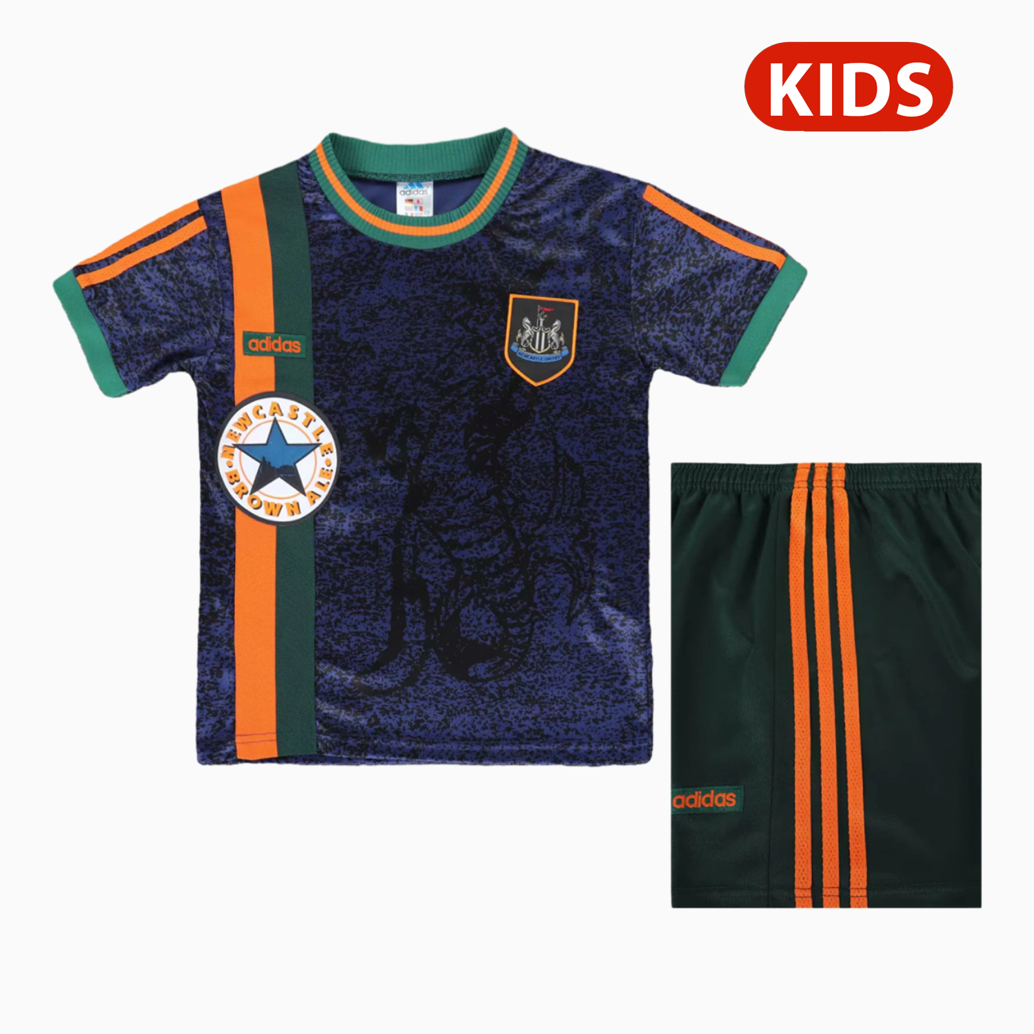 TKH-turbokithub-Retro Newcastle United 1997-98 Away Kids Kit