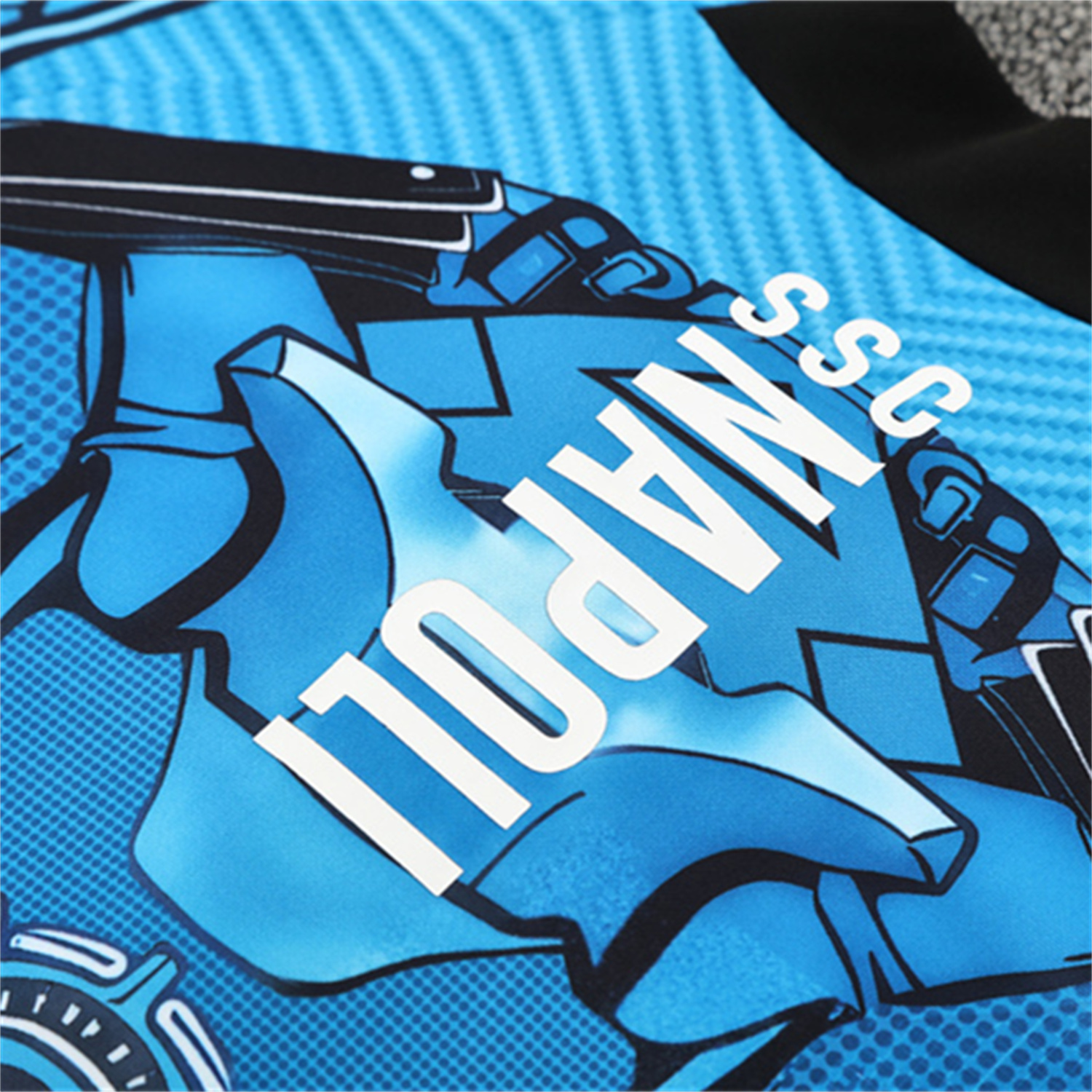 TKH-turbokithub-Napoli 25-26 Long Sleeve Training Set - Blue Mecha Top & Black Pants