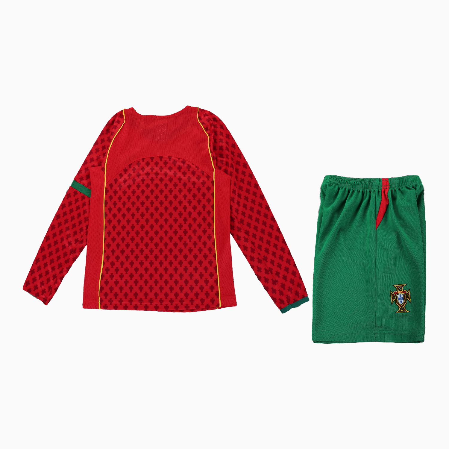 TKH-turbokithub-Retro Portugal 2004 Home Long Sleeves Kids Kit