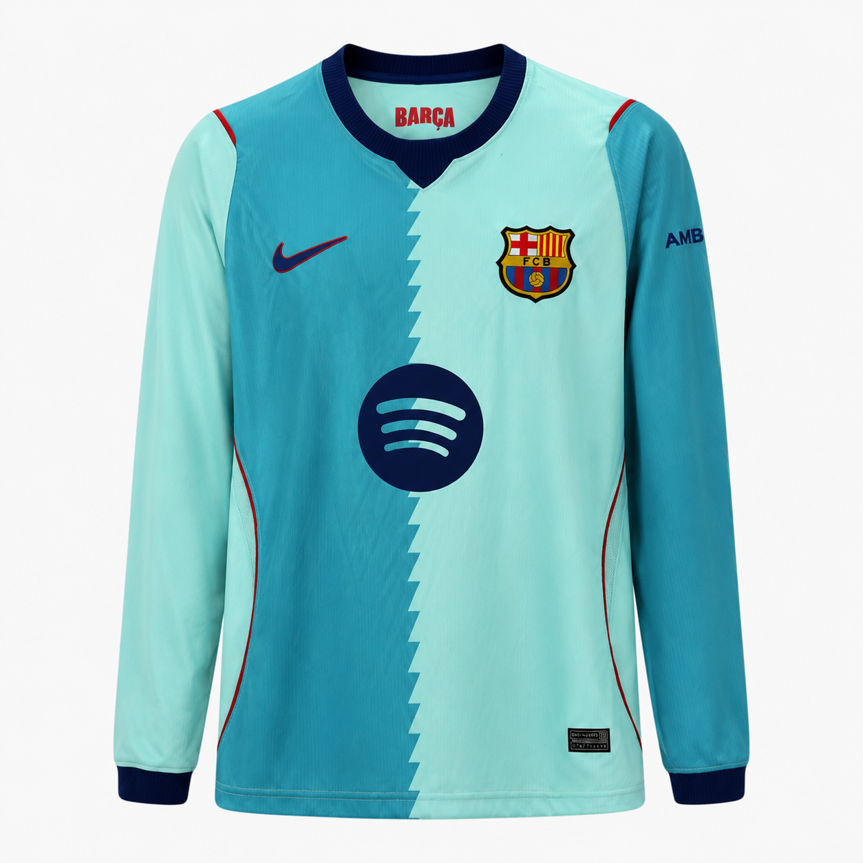 TKH-turbokithub-Barcelona 26-27 Third Long Sleeves Jersey - Fans Version