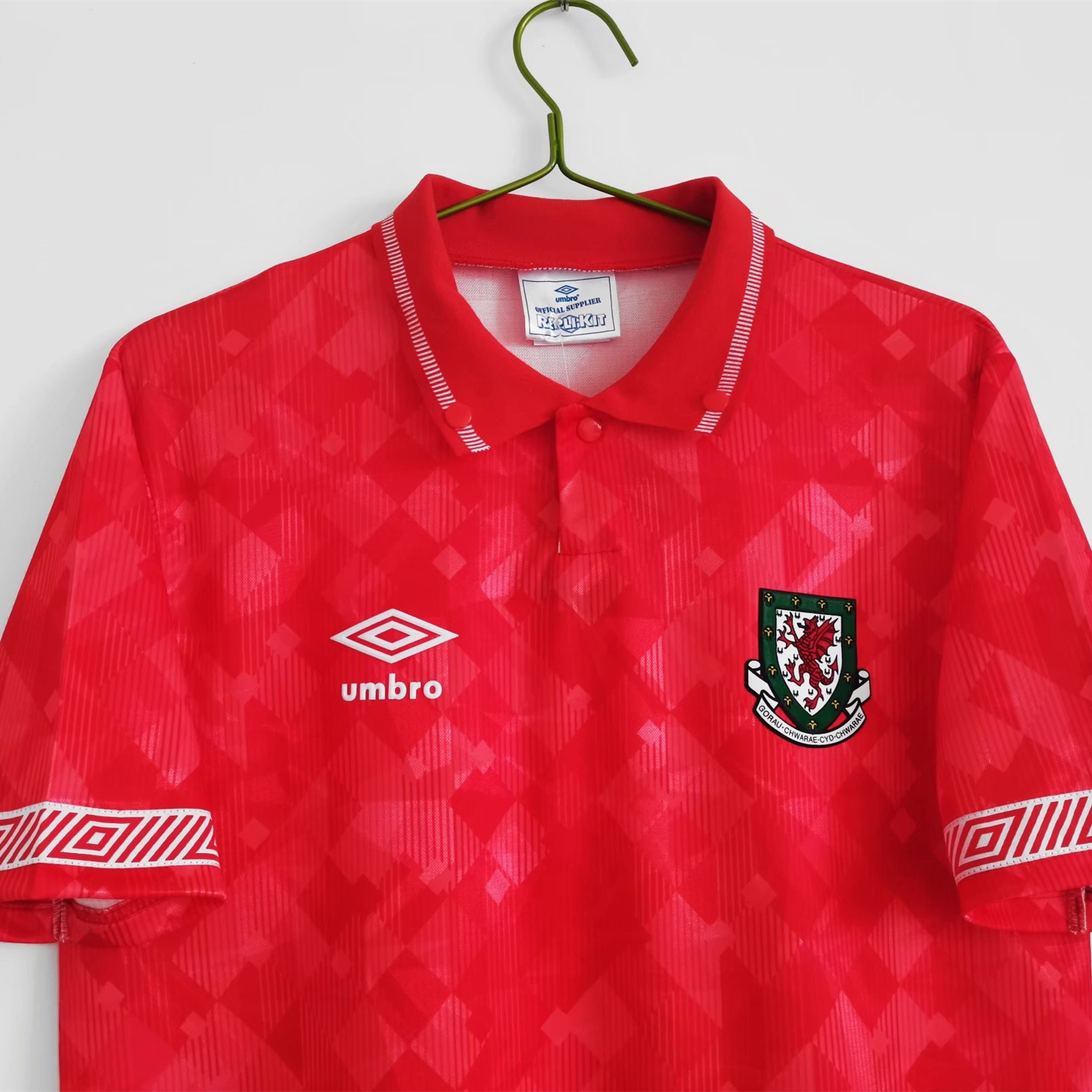TKH-turbokithub-Retro Wales 1990 Home Stadium Jersey