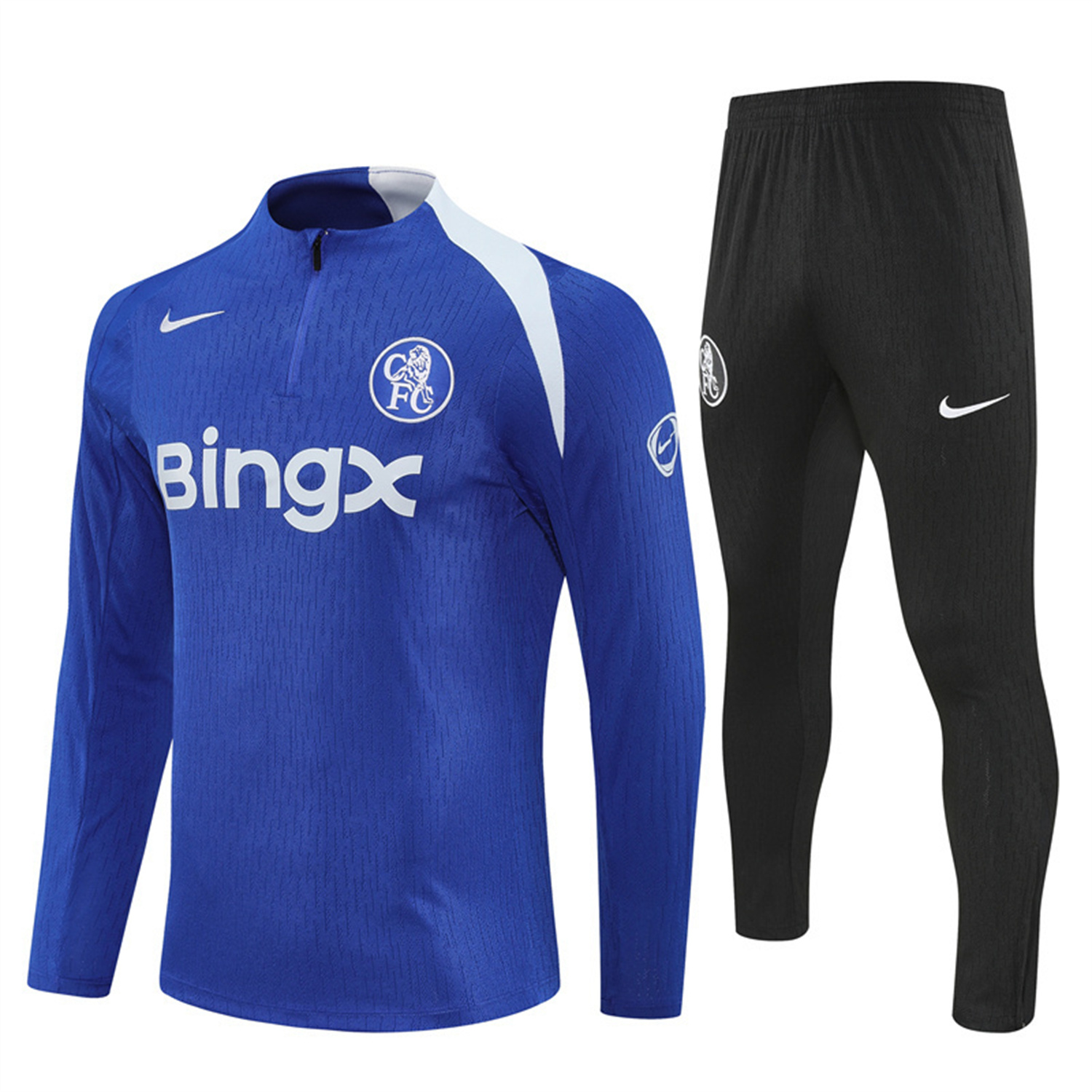 TKH-turbokithub-C.H.E.L.S.E.A 25-26 Long Sleeve Training Set - Player Version - Blue Top and Black Pants