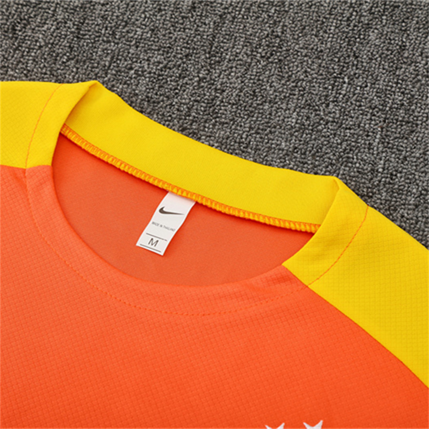 TKH-turbokithub-Brazil 25-26 Kids Short-Sleeve Training Set - Orange Top & Black Shorts