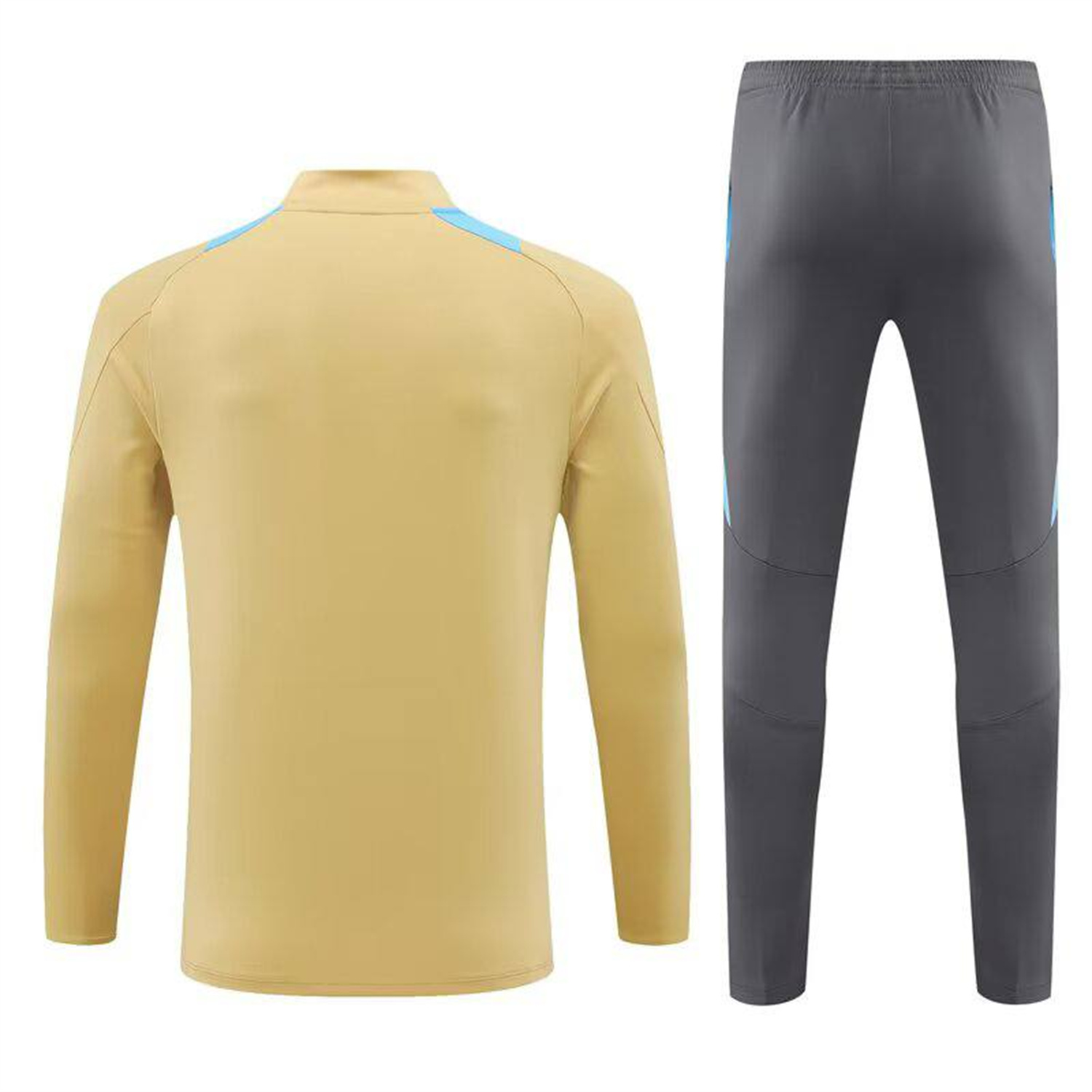 TKH-turbokithub-Argentina 25-26 Long Sleeve Training Set - Gold Top and Grey Pants