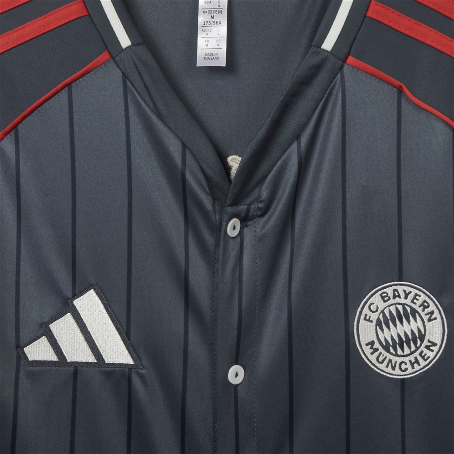 TKH-turbokithub-Bayern Munich 25-26 Deep Grey Baseball Jersey