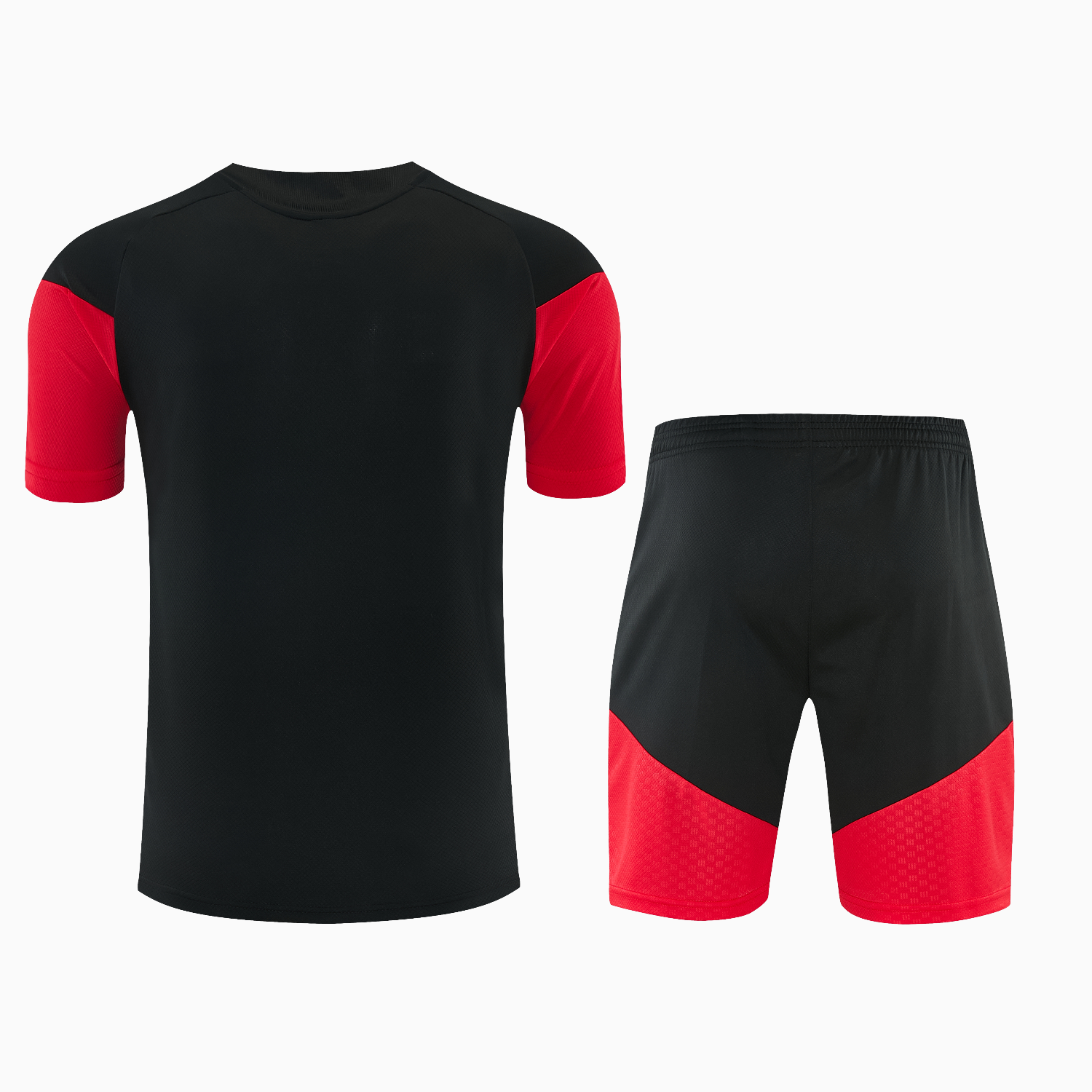 TKH-turbokithub-Germany 2026 Short-Sleeve Training Set - Black With Red Top & Black With Red Pants
