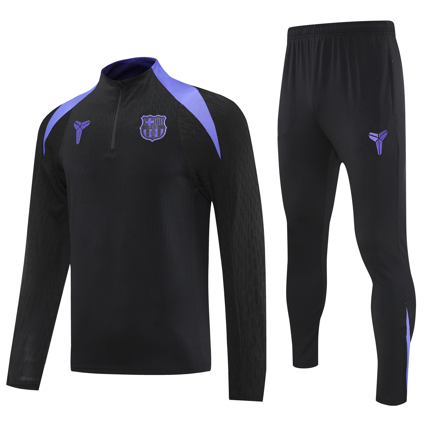 TKH-turbokithub-Barcelona 25-26 Long Sleeve Training Set - Black Top and Black Pants