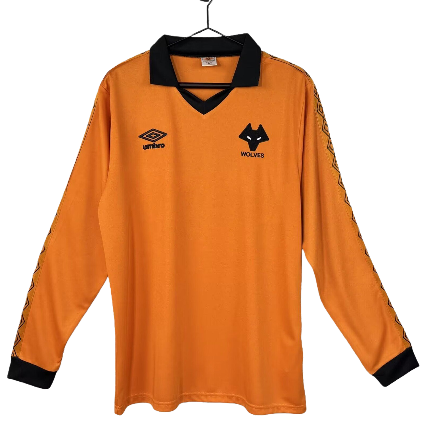 TKH-turbokithub-Retro Wolverhampton Wanderers Wolves 1979-82 Home Long Sleeves Jersey - Fans Version