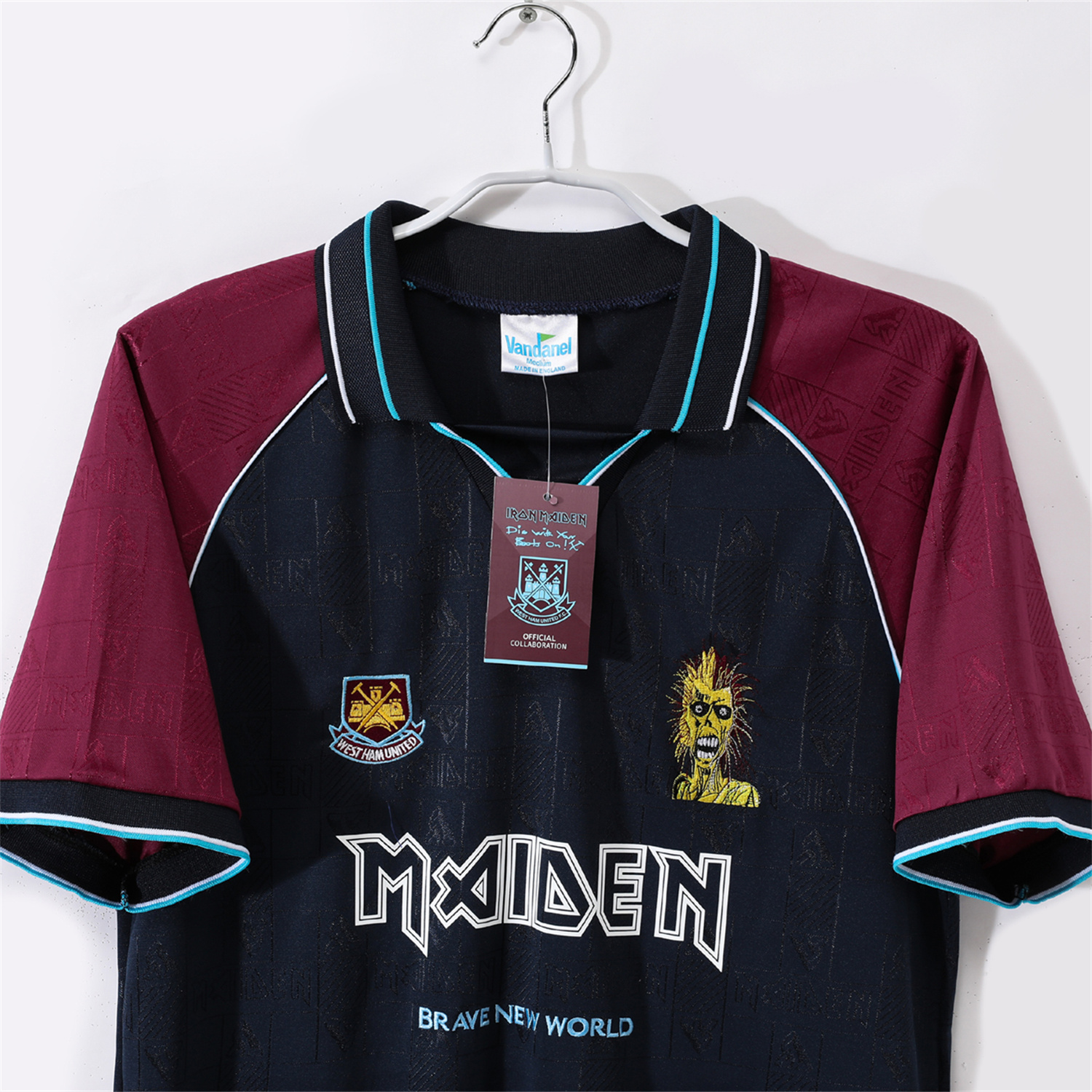 TKH-turbokithub-Retro West Ham United 1999 Iron Maiden Home Jersey