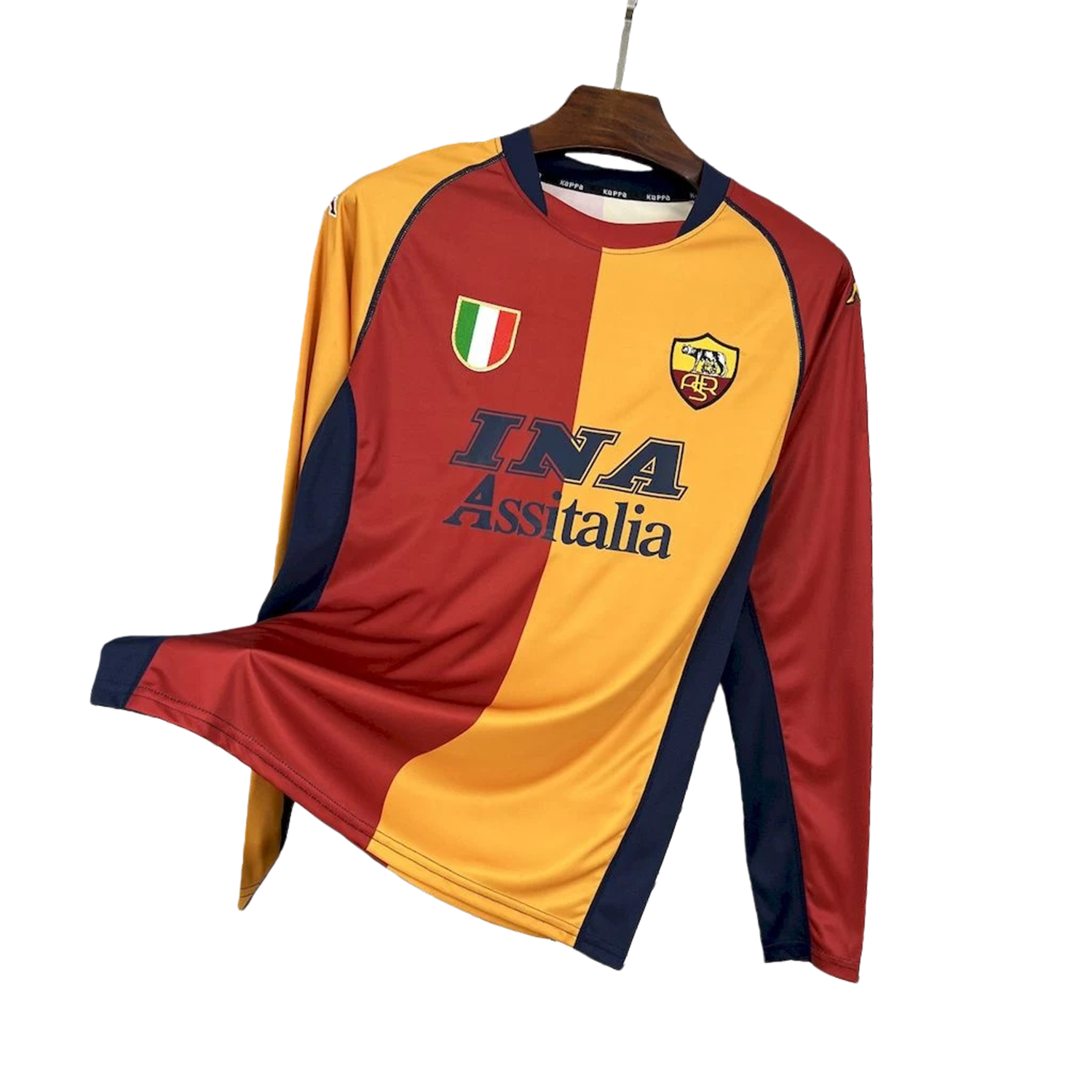 TKH-turbokithub-Retro Roma 2001-02 Home Long Sleeves Jersey