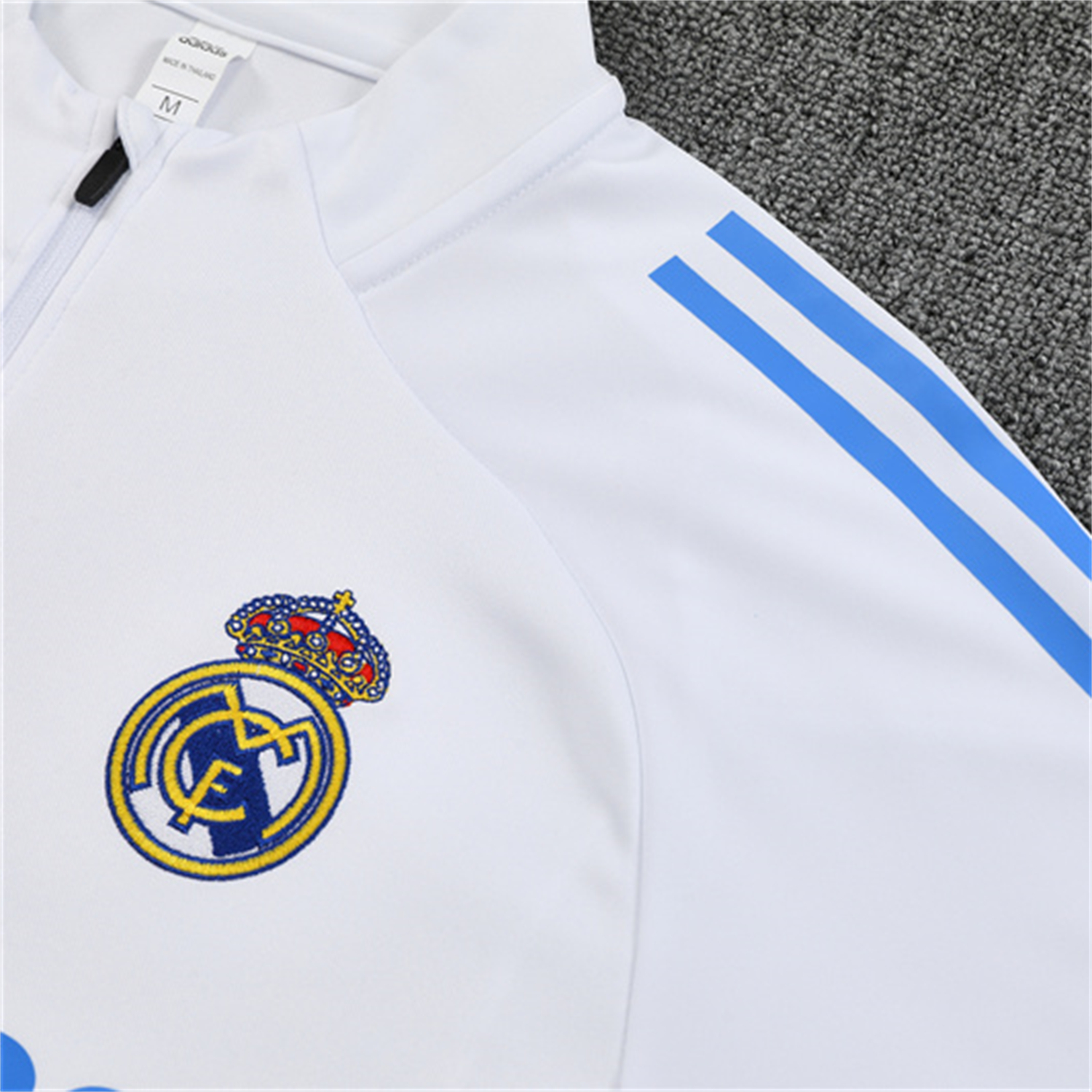 TKH-turbokithub-Real Madrid 25-26 Long Sleeve Training Set - White Top & Blue Pants