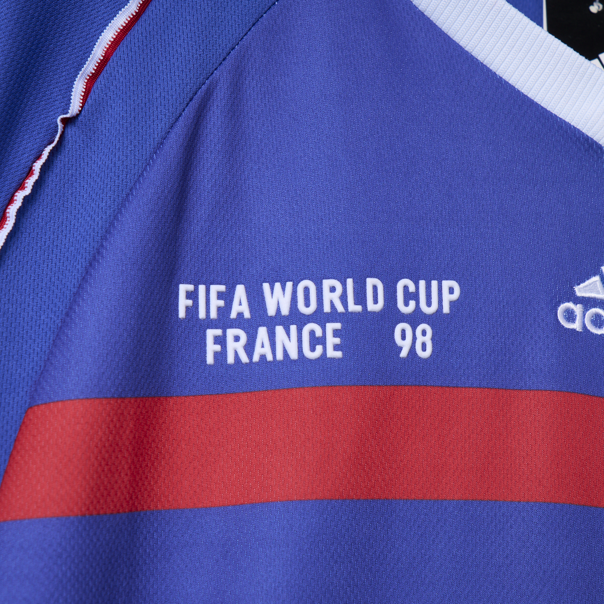 TKH-turbokithub-Retro France 1998 Home Stadium Jersey (with 1998 World Cup mark on right chest)