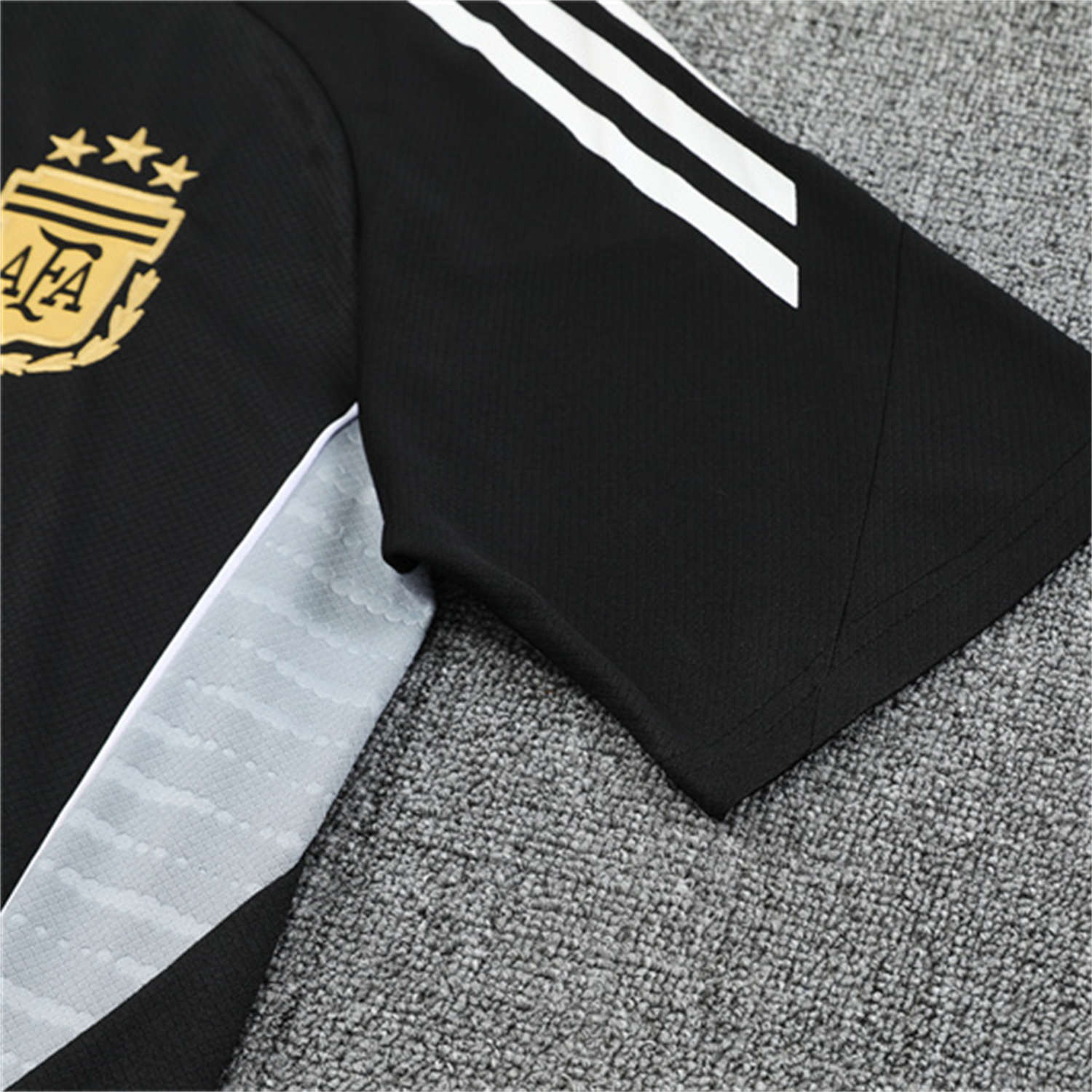TKH-turbokithub-Argentina 25-26 Pre-Match Short-Sleeve Training Set - Black Top & Shorts