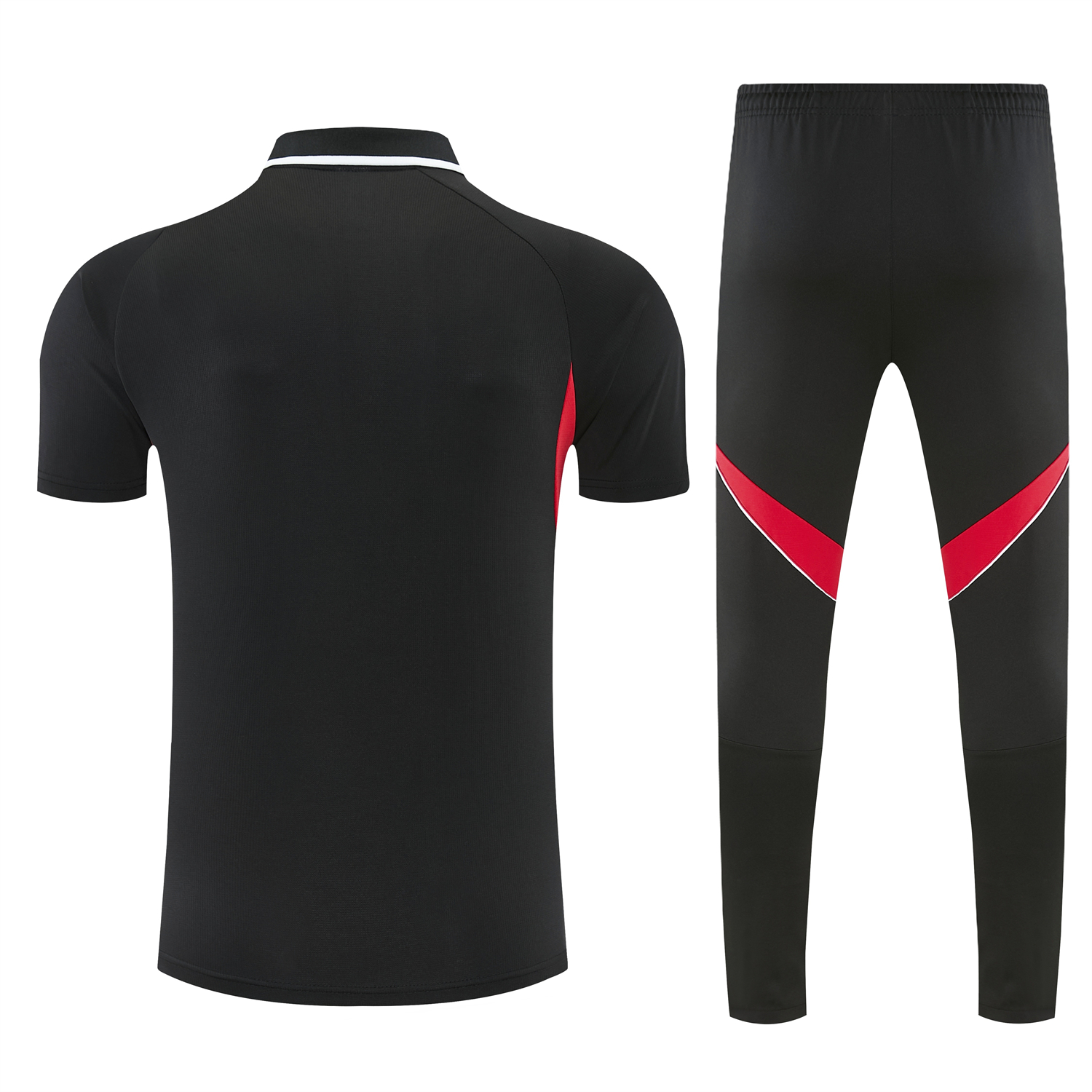 TKH-turbokithub-River Plate 25-26 POLO Short-Sleeve Training Set - Black Top and Black Pants
