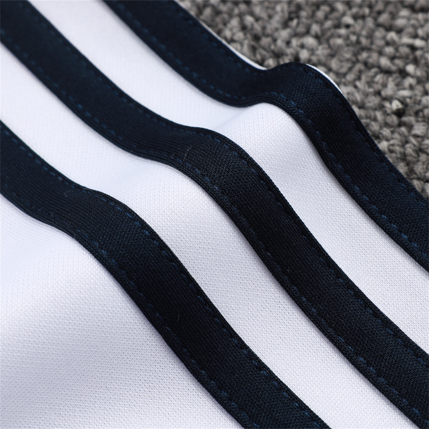 TKH-turbokithub-Real Madrid 25-26 Long Sleeve Training Set - White Urban Purist Style and Deep Blue Pants