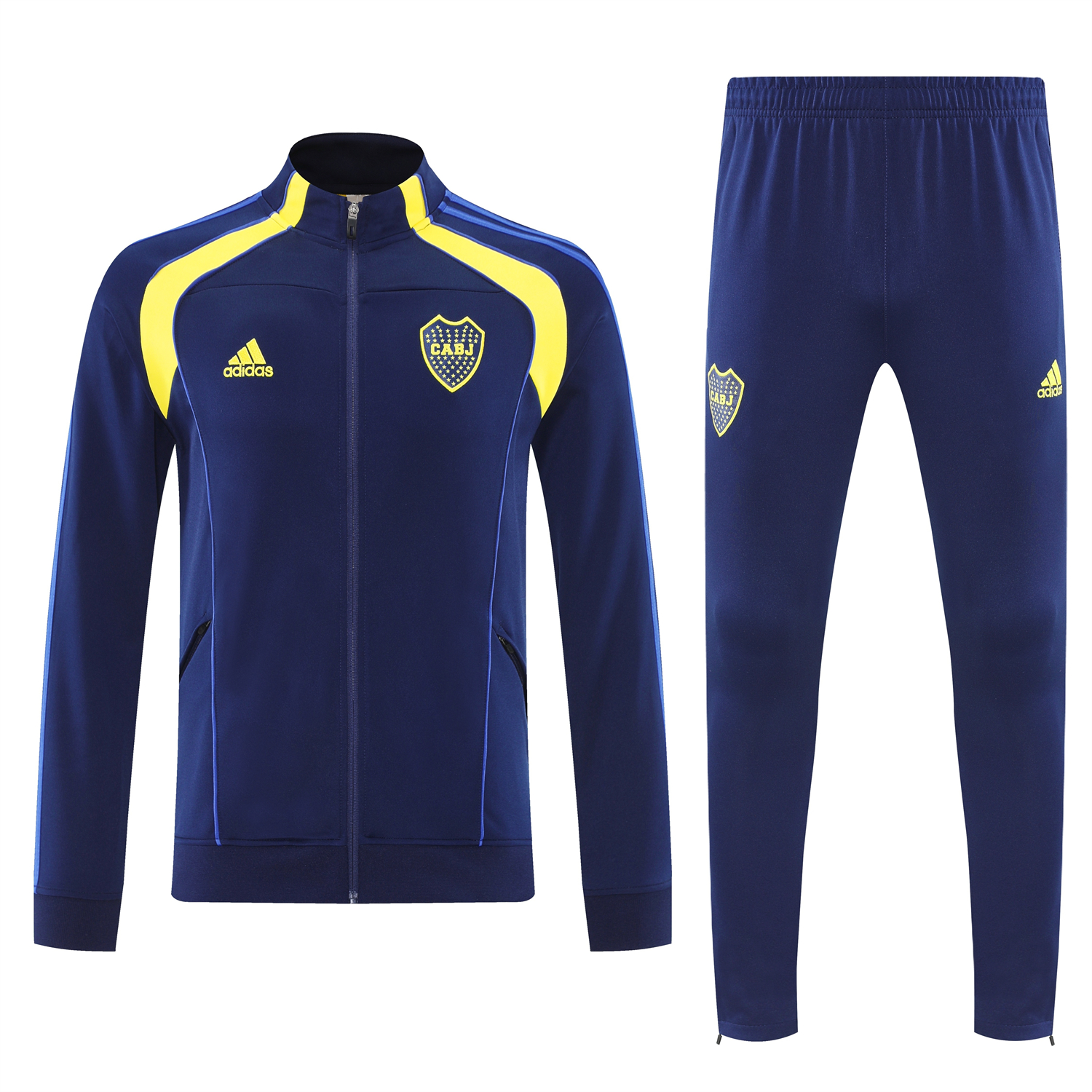 TKH-turbokithub-Boca Juniors 2026 Jacket Training Tracksuit - Dark Blue With Yellow Jackets & Pants