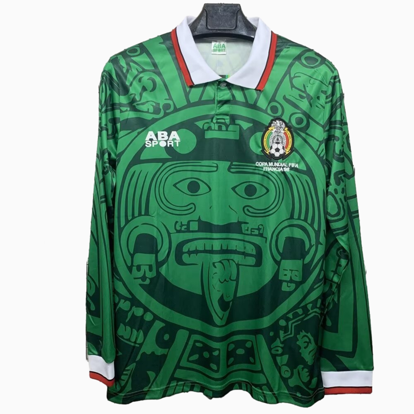 TKH-turbokithub-Retro Mexico 1998 Home Long Sleeves Jersey
