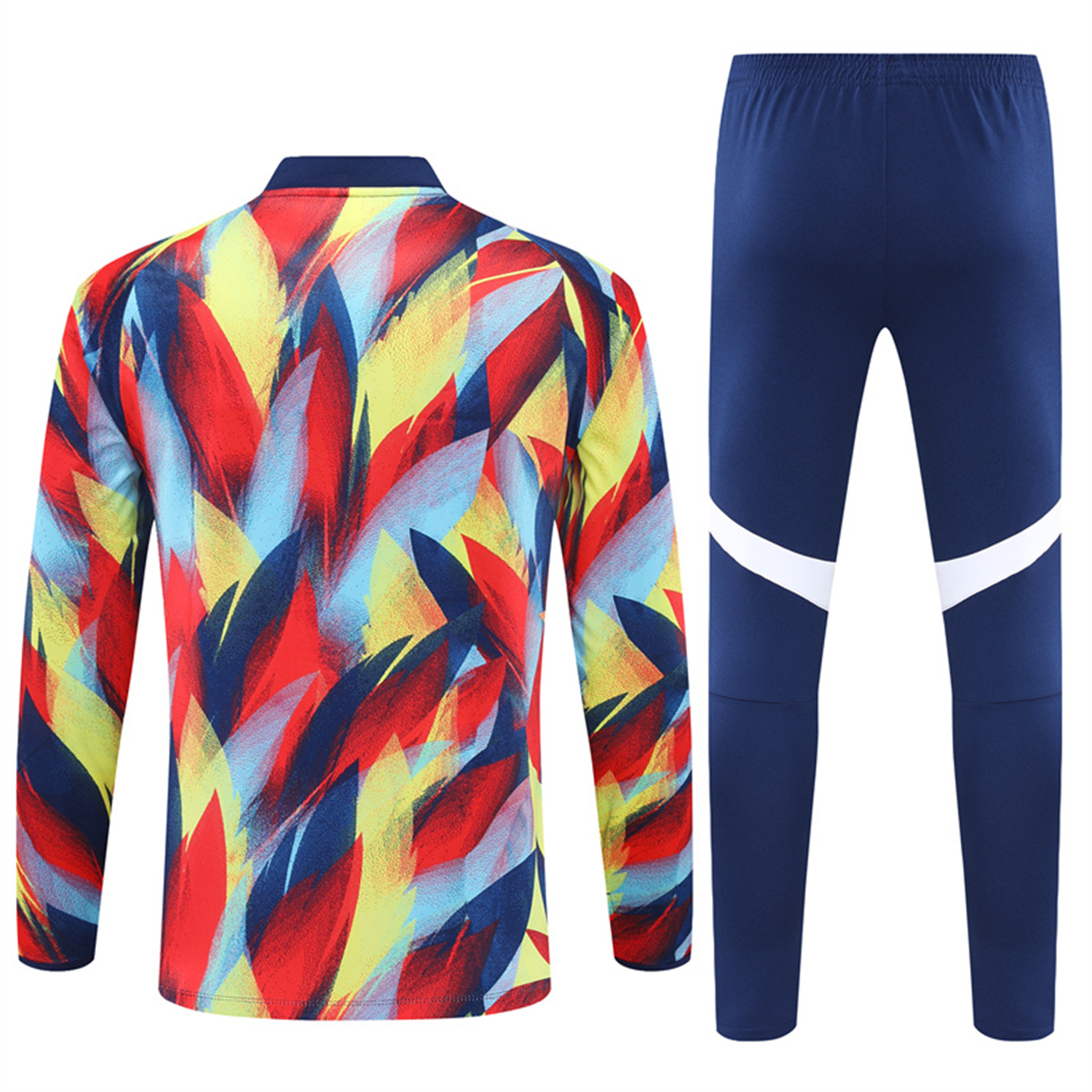 TKH-turbokithub-Arsenal 25-26 Kid Long Sleeves Training Set - Colorful Camouflage Top & Royal Blue Pants