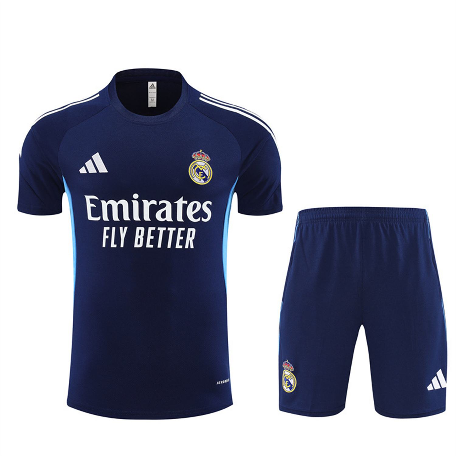 TKH-turbokithub-Real Madrid 25-26 Short-Sleeve Training Set - Royal Blue Top & Royal Blue Shorts