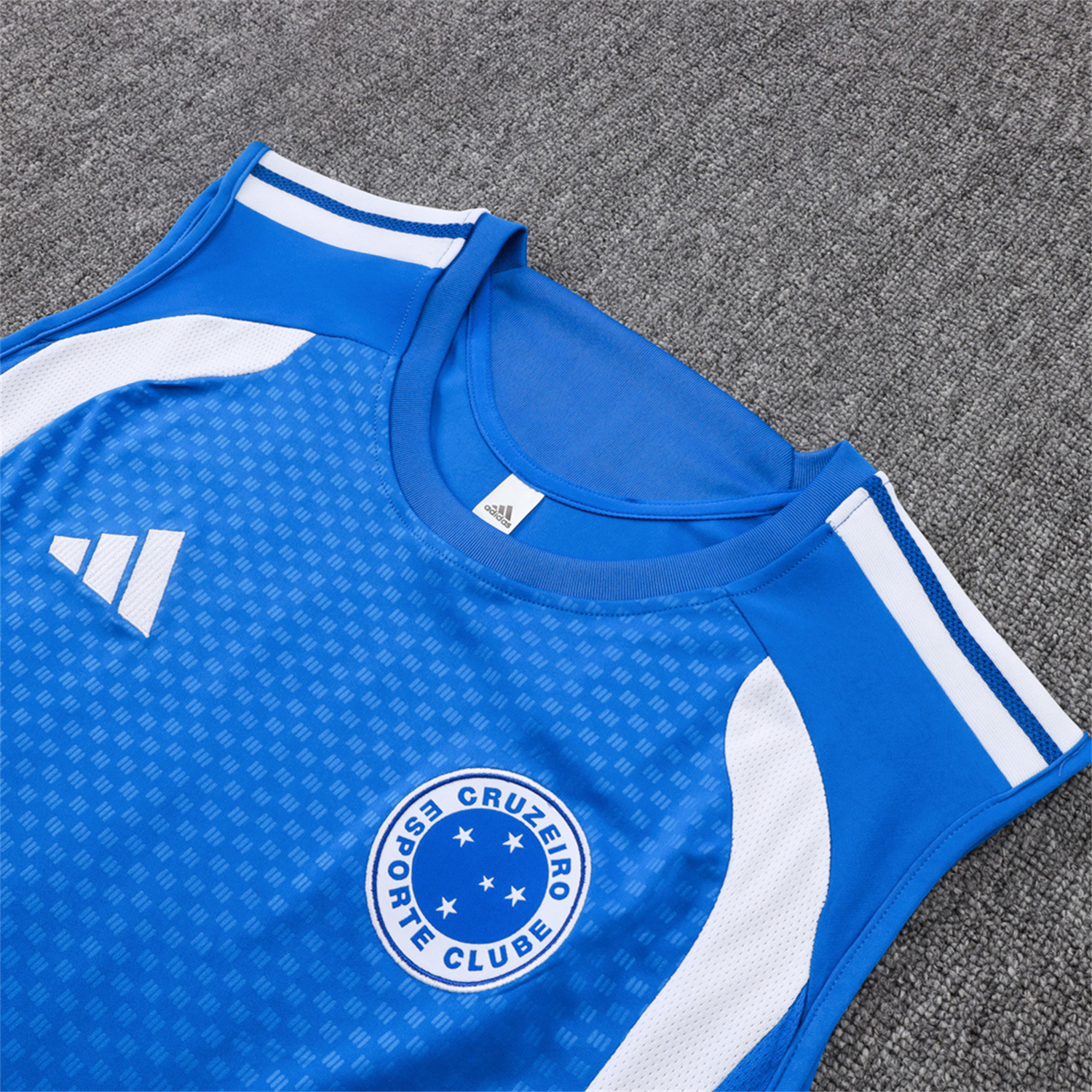 TKH-turbokithub-Cruzeiro 25-26 Vest Training Set - Ocean Blue Vest and Dark Blue Shorts