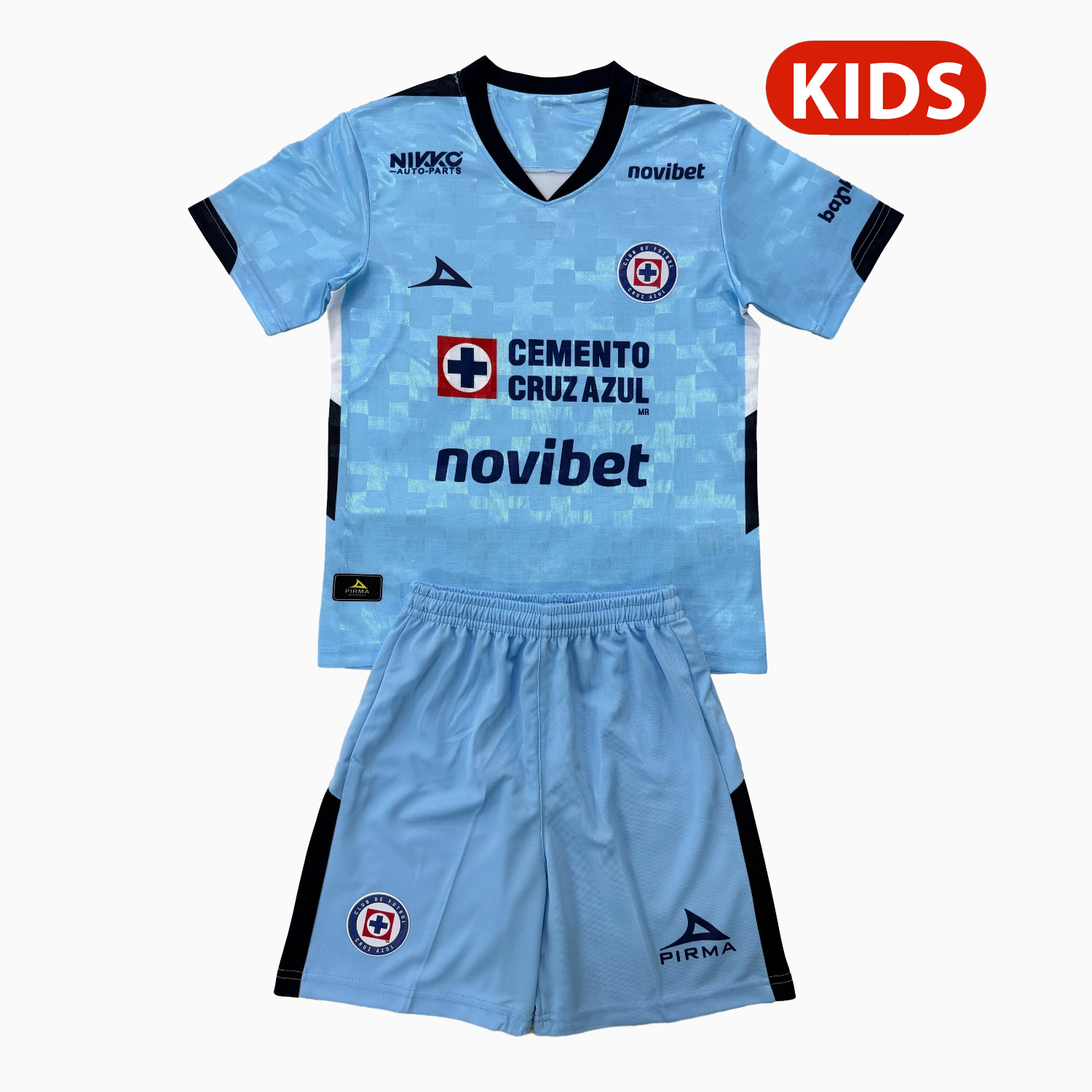 TKH-turbokithub-Cruz Azul 25-26 Blue Goalkeeper Kids Kit