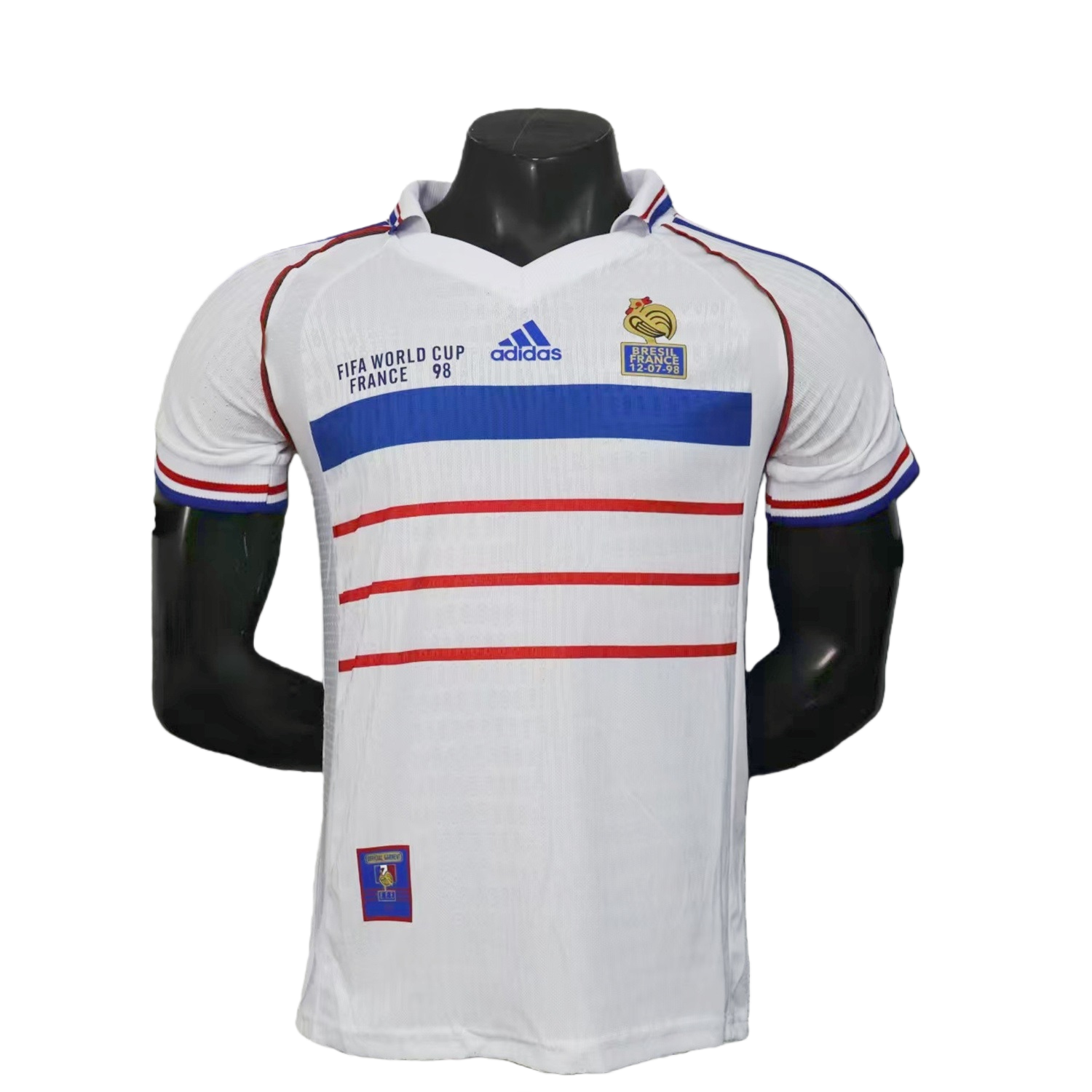 TKH-turbokithub-Retro France 1998 Away White Jersey - Player Version