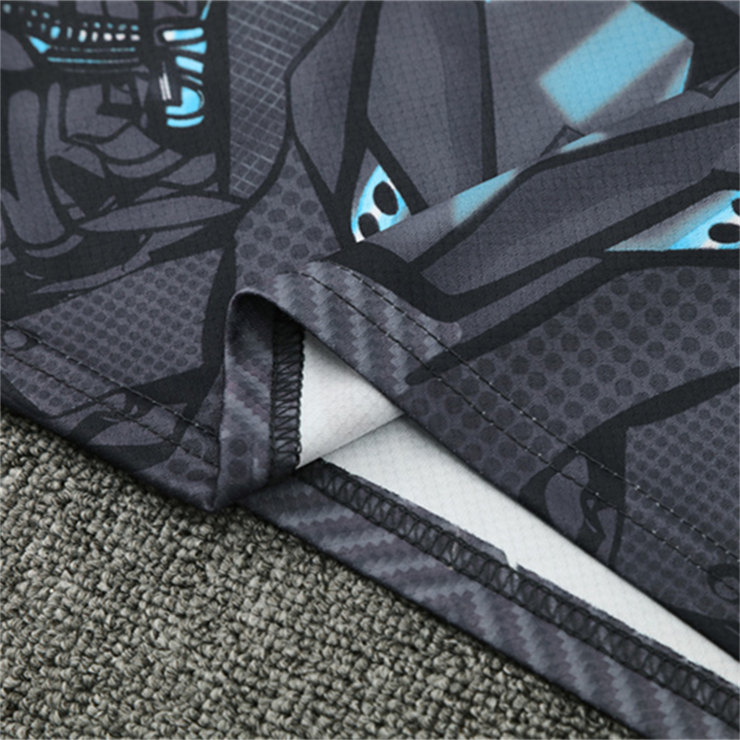 TKH-turbokithub-Napoli 25-26 Short-Sleeve Training Set - Gray Mecha Top & Black Shorts