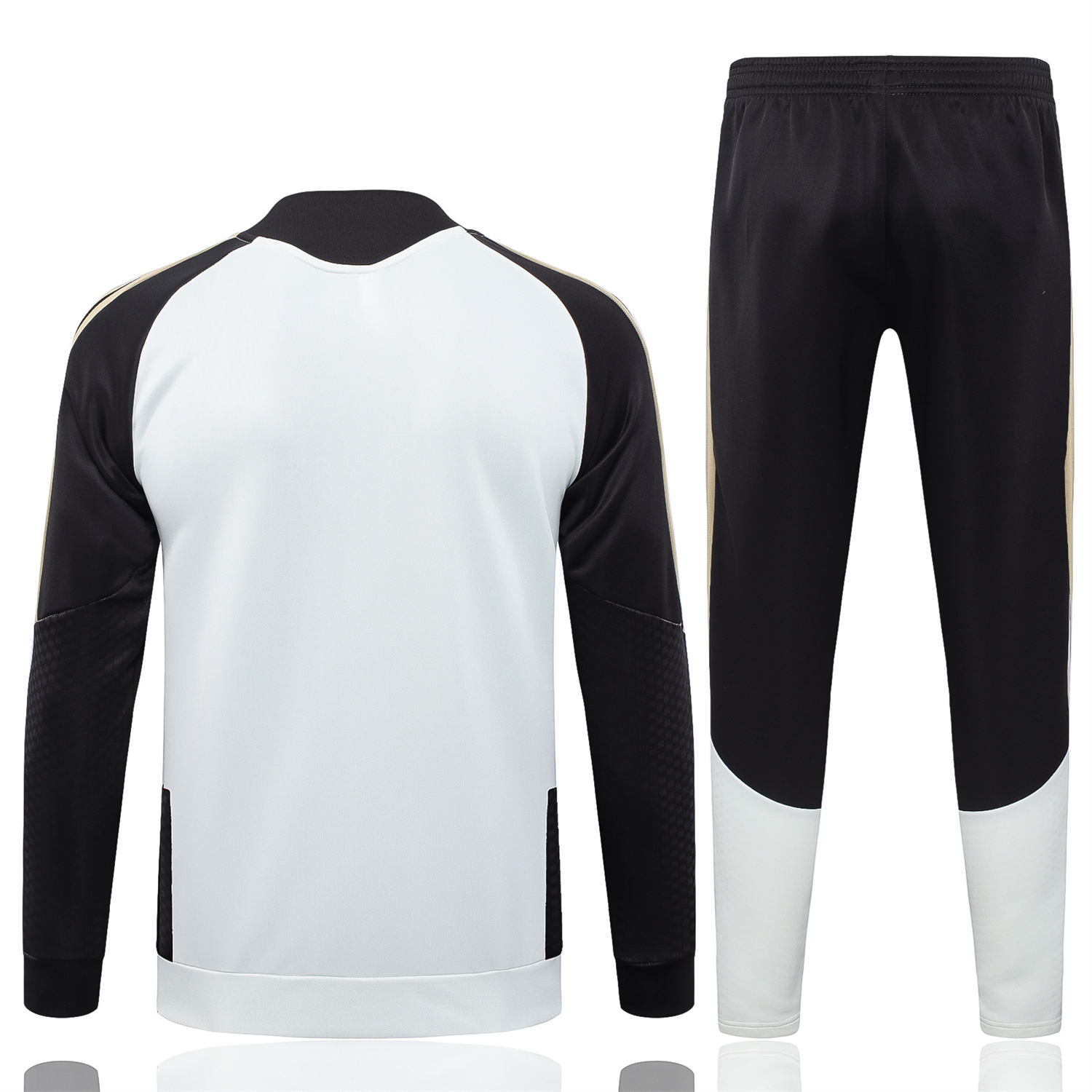 TKH-turbokithub-Flamengo 2026 Jacket Training Tracksuit - White Jackets & Black Pants