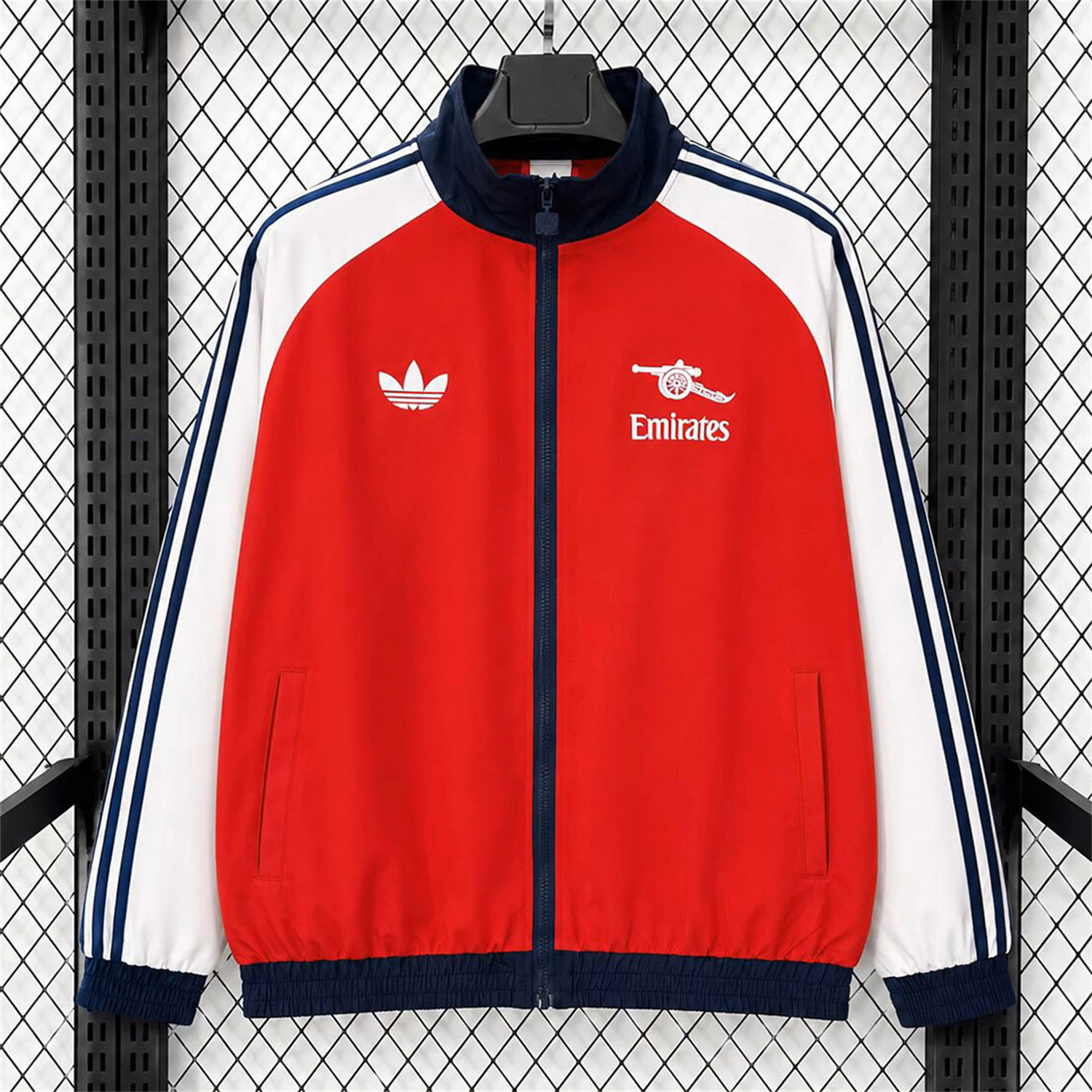 TKH-turbokithub-Arsenal 25-26 Originals Trefoil Windbreaker Jacket - Red