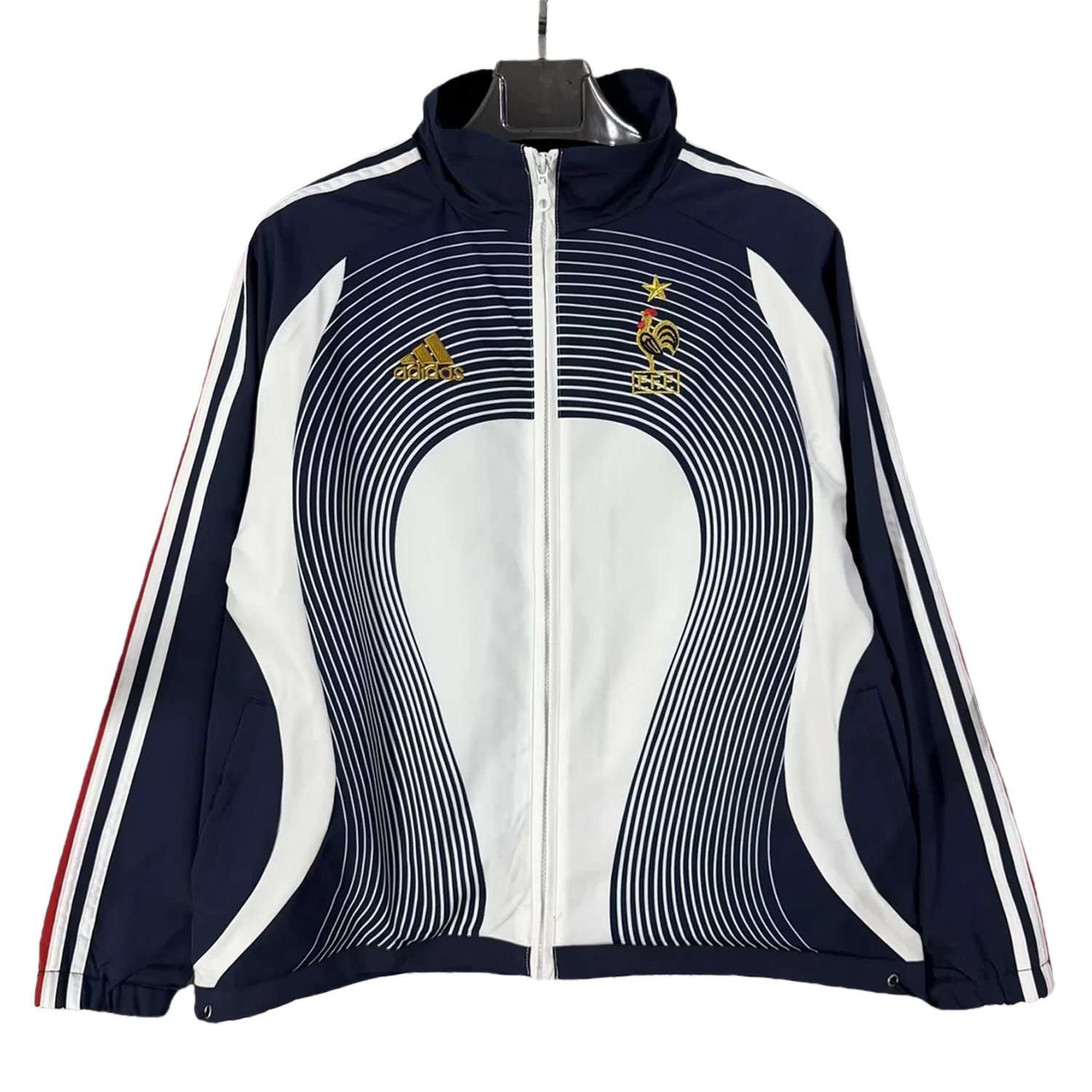 TKH-turbokithub-France 2026 Windbreaker Jacket - Black With White