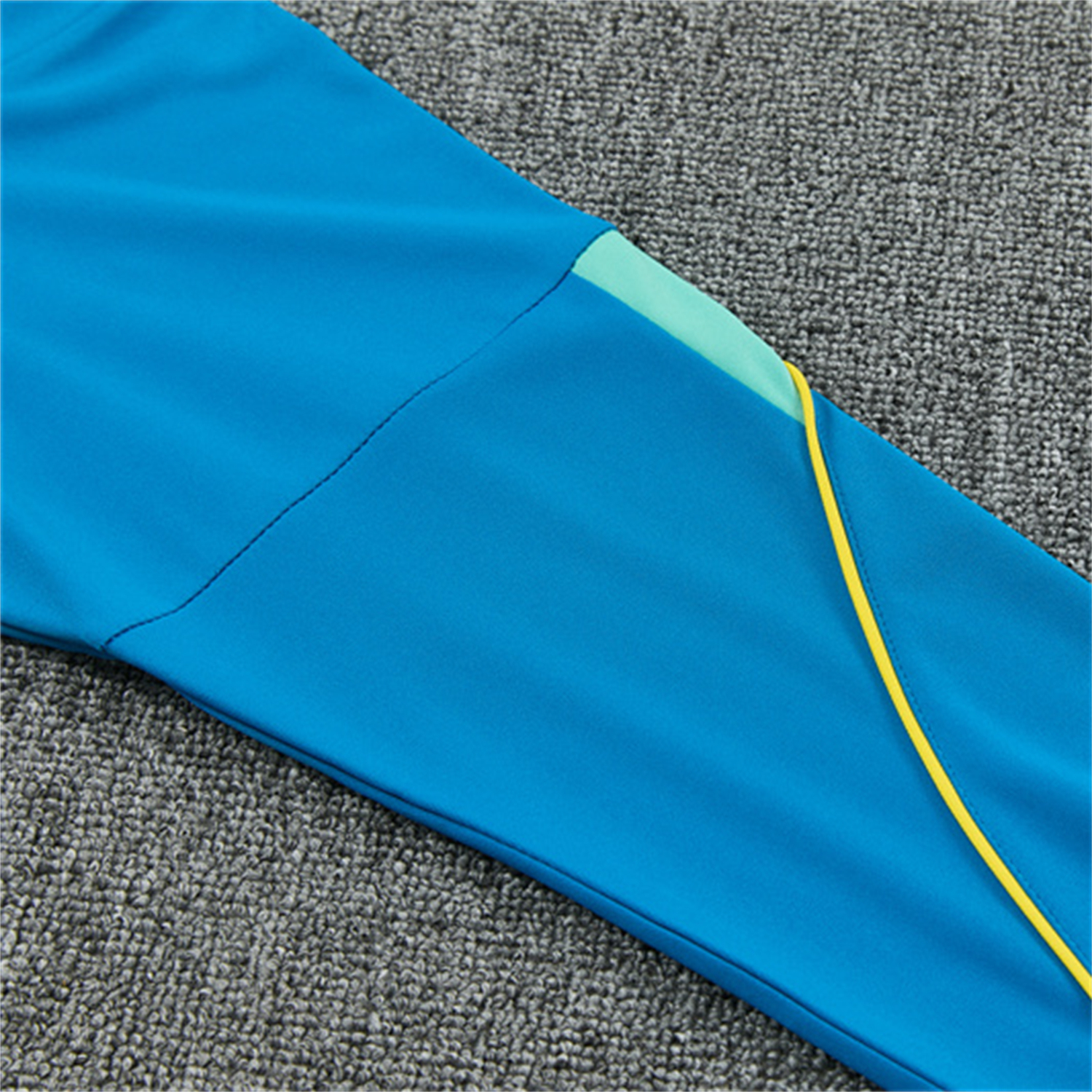 TKH-turbokithub-Brazil 2026 Kids Long Sleeve Training Set - Sky Blue Top & Dark Green Pants