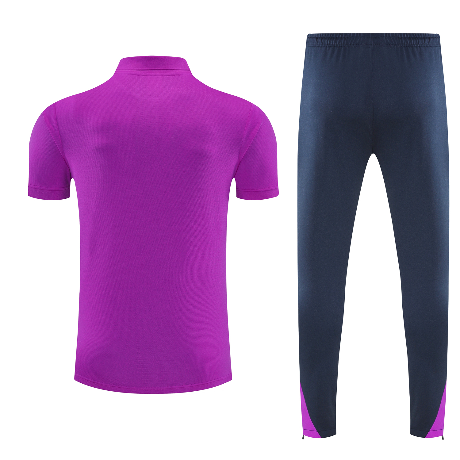 TKH-turbokithub-Barcelona 25-26 POLO Short-Sleeve Training Set - Purple Top and Dark Blue Pants