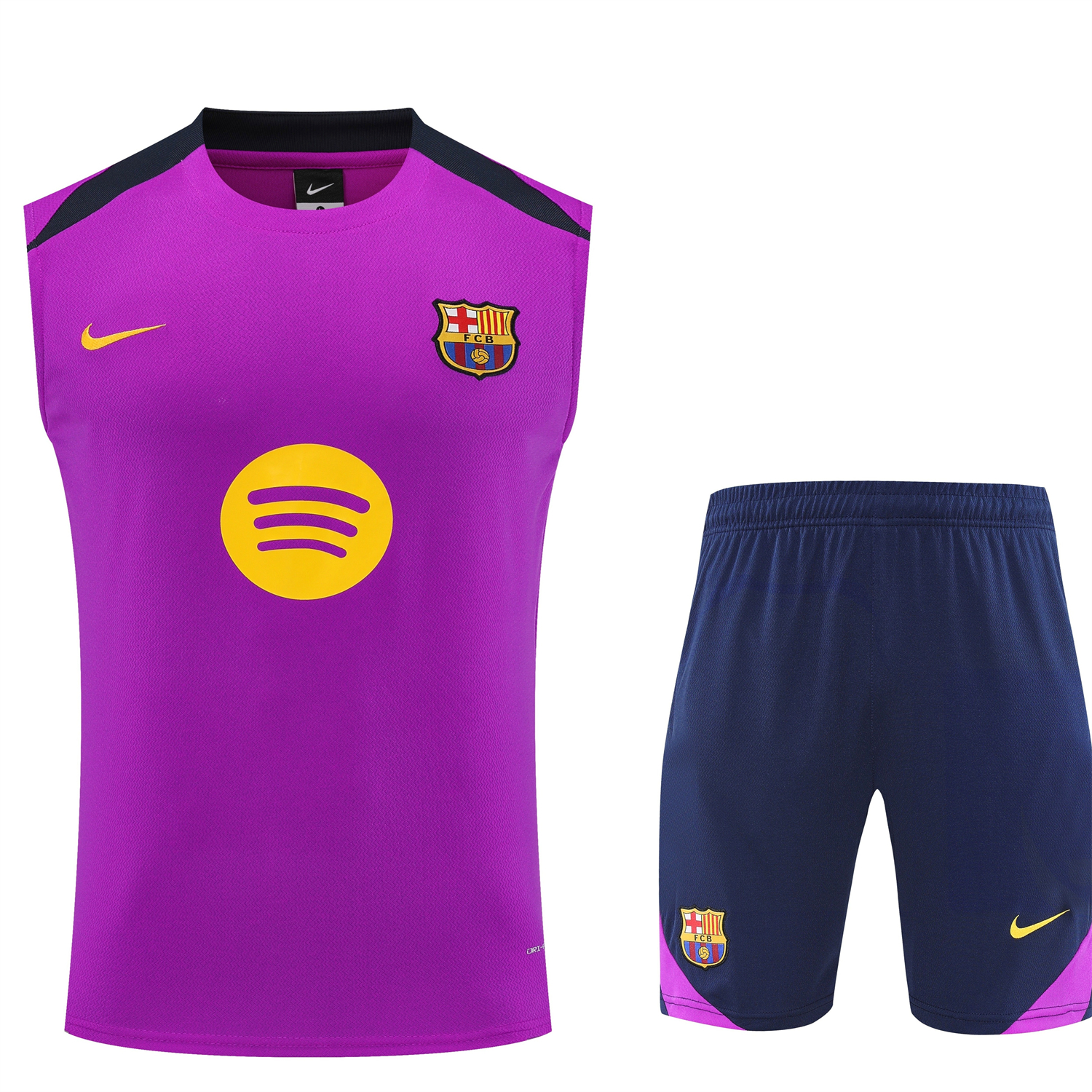 TKH-turbokithub-Barcelona 25-26 Vest Training Set - Purple Vest and Dark Blue Shorts