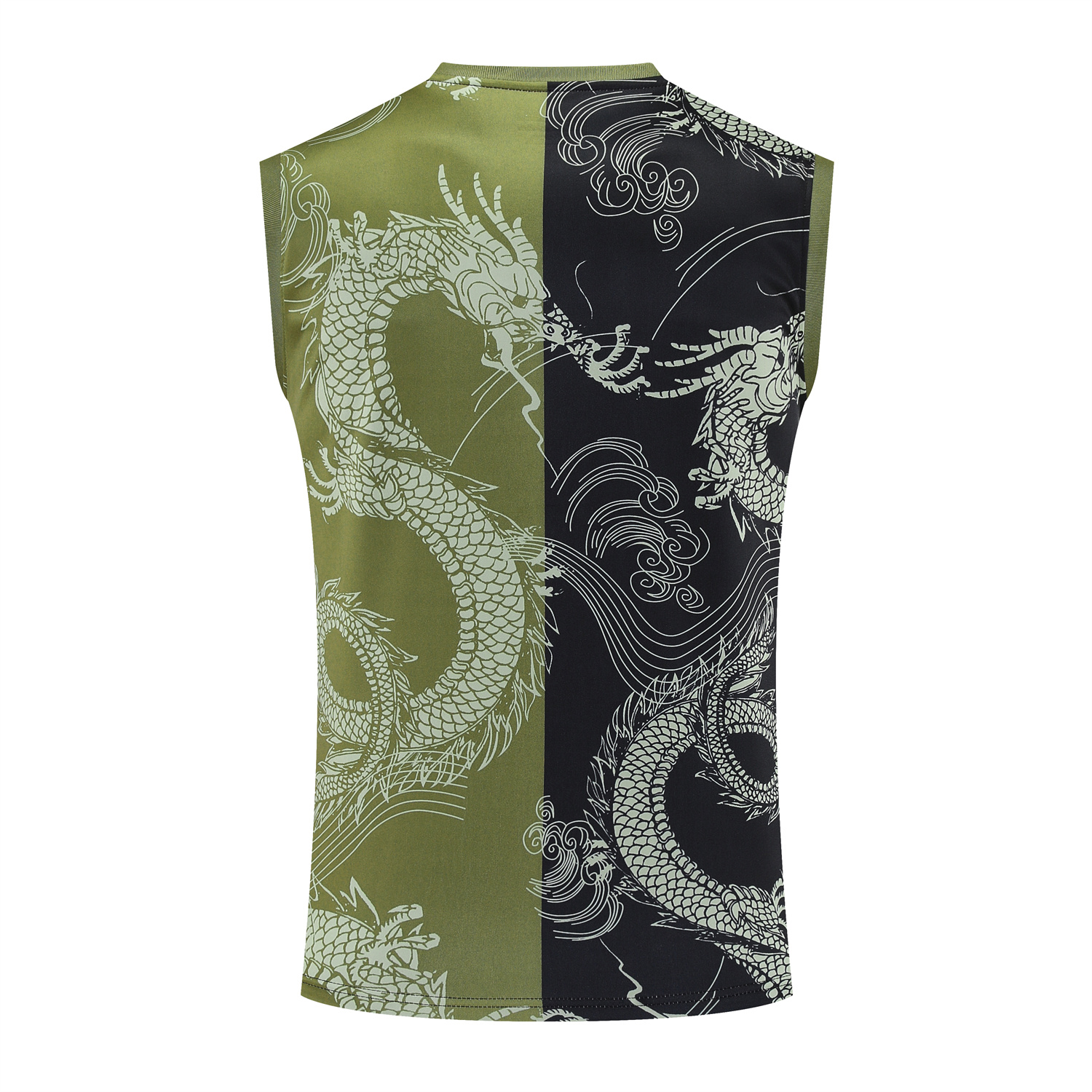 TKH-turbokithub-Real Madrid 25-26 Vest Training Set - Green-Black Dragon Vest & Black-White Shorts