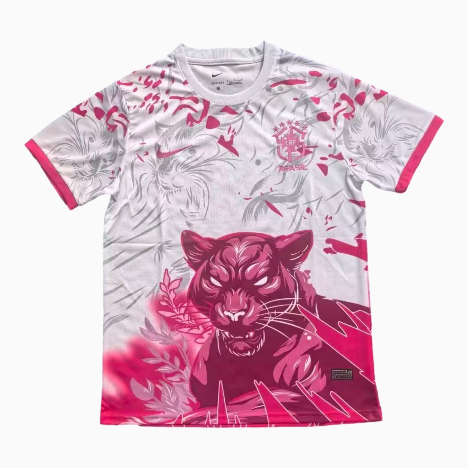 TKH-turbokithub-Brazil 25-26 Leopard Red And White Jersey - Fans Version