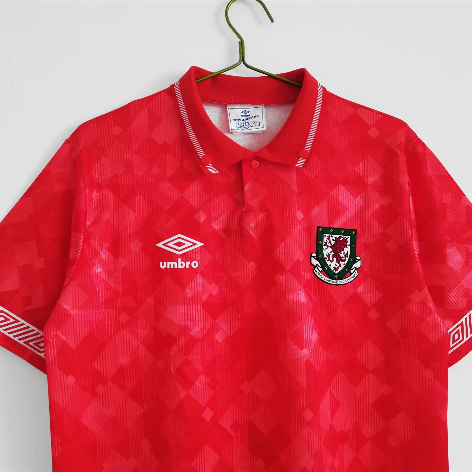 TKH-turbokithub-Retro Wales 1990 Home Stadium Jersey