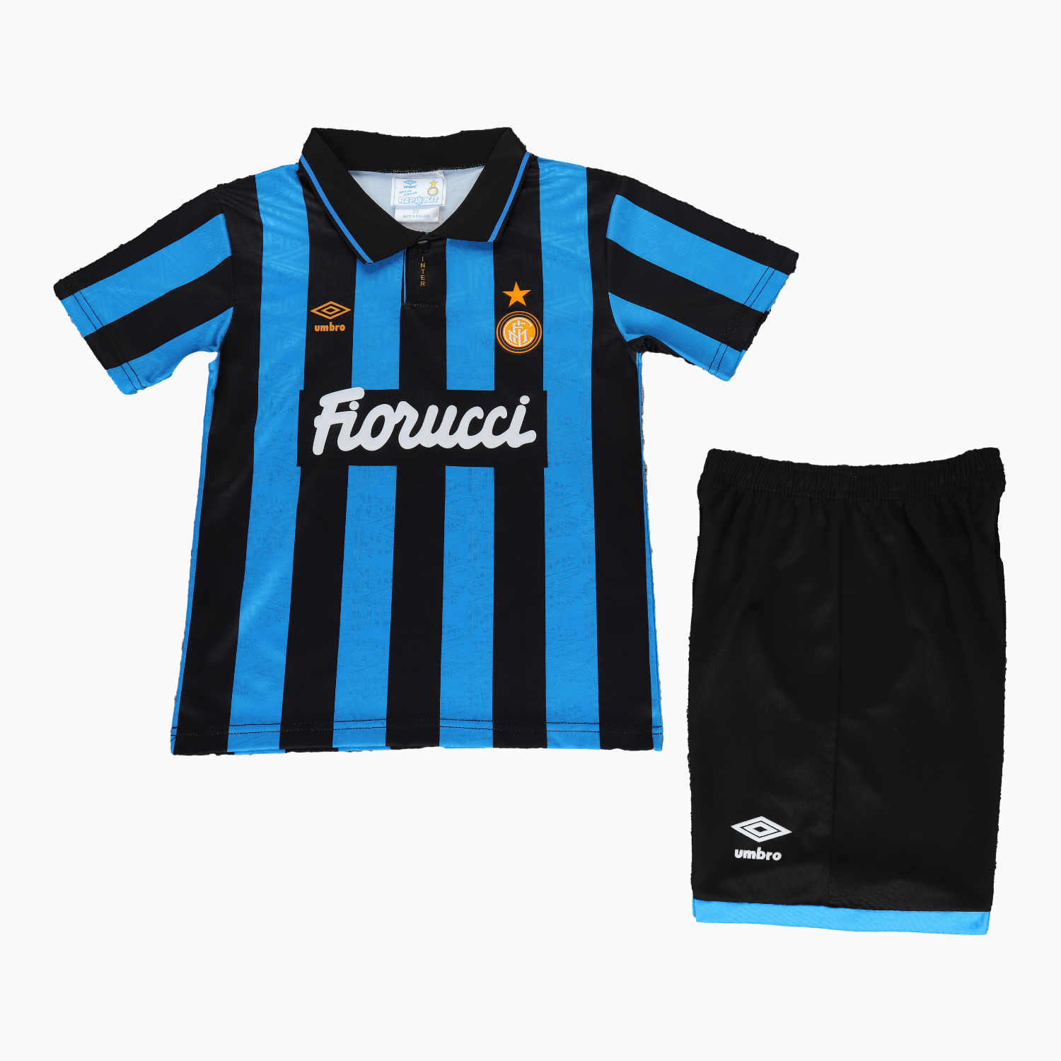 TKH-turbokithub-Retro Inter Milan 1992-94 Home Kids Kit