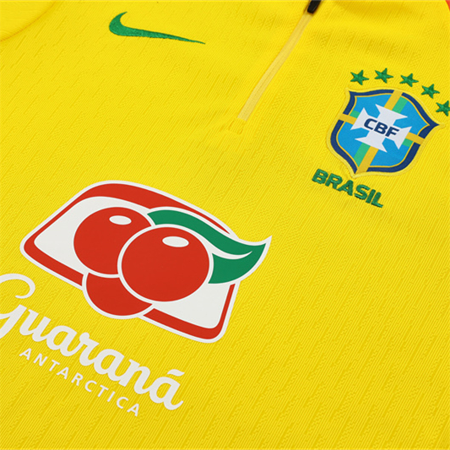 TKH-turbokithub-Brazil 25-26 Long Sleeve Training Set - Player Version - Yellow Top and Black Pants