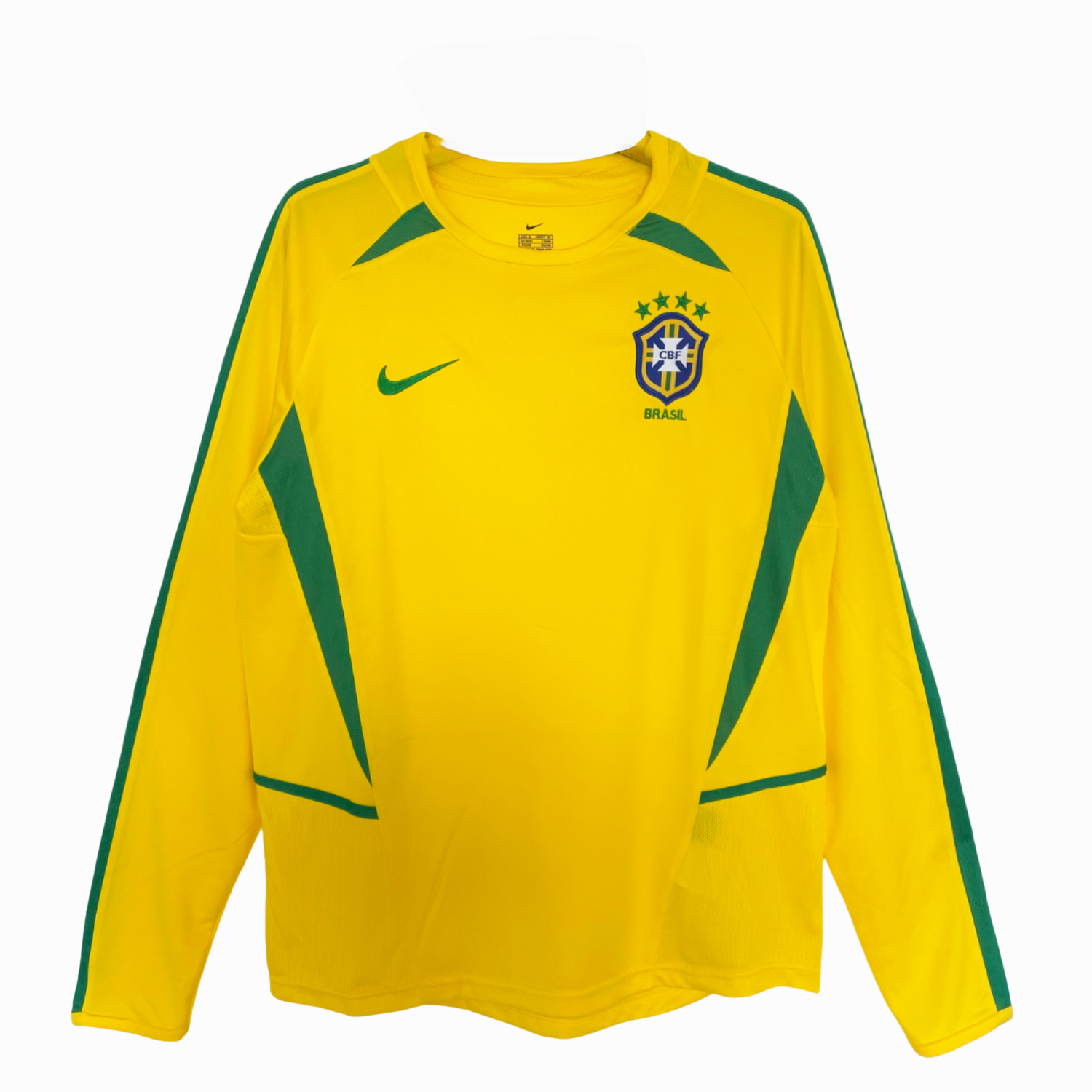 TKH-turbokithub-Retro Brazil 2002 Home Long Sleeves Jersey