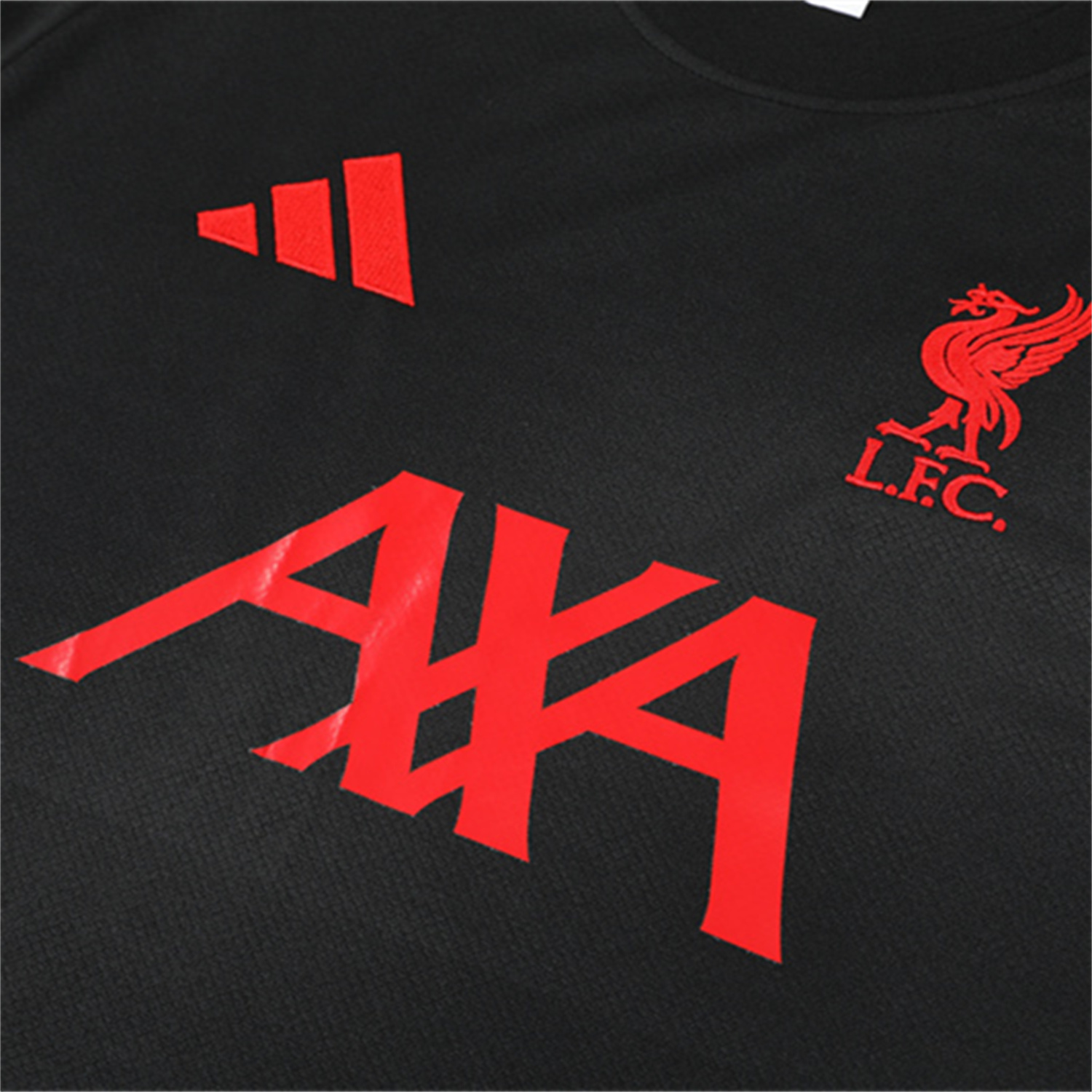 TKH-turbokithub-Liver.pool 25-26 Kids Short-Sleeve Training Set - Black Top & Black Shorts