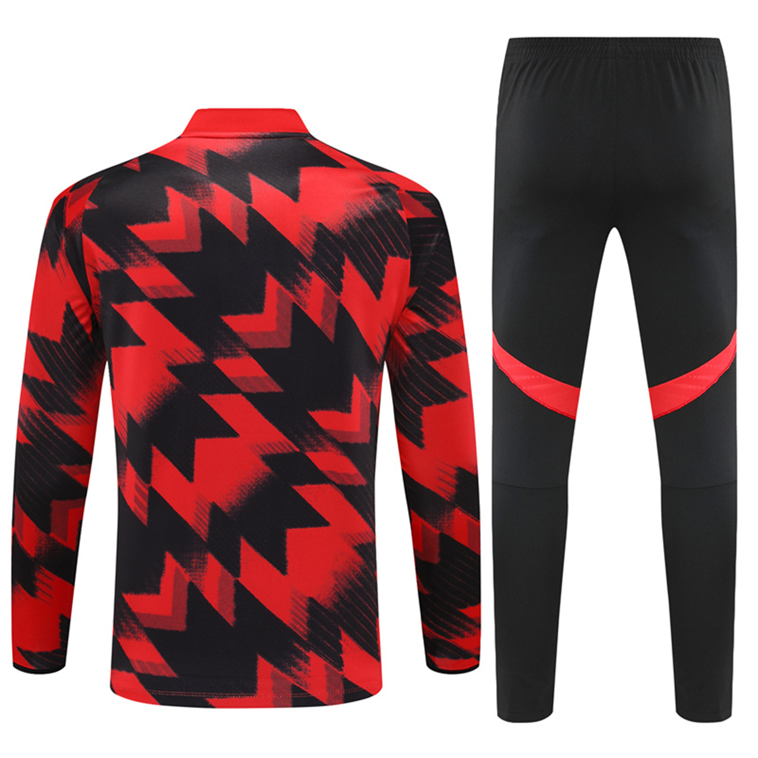 TKH-turbokithub-Manchester United 25-26 Long Sleeves Training Set - Red-Black Top & Black Pants