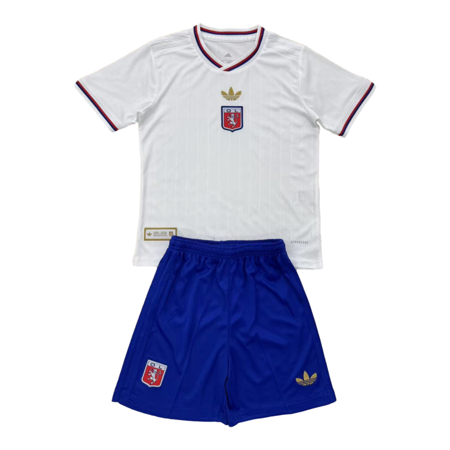 TKH-turbokithub-Lyon 25-26 75-Year Anniversary White Men's Adult Jersey Set - Fans Version
