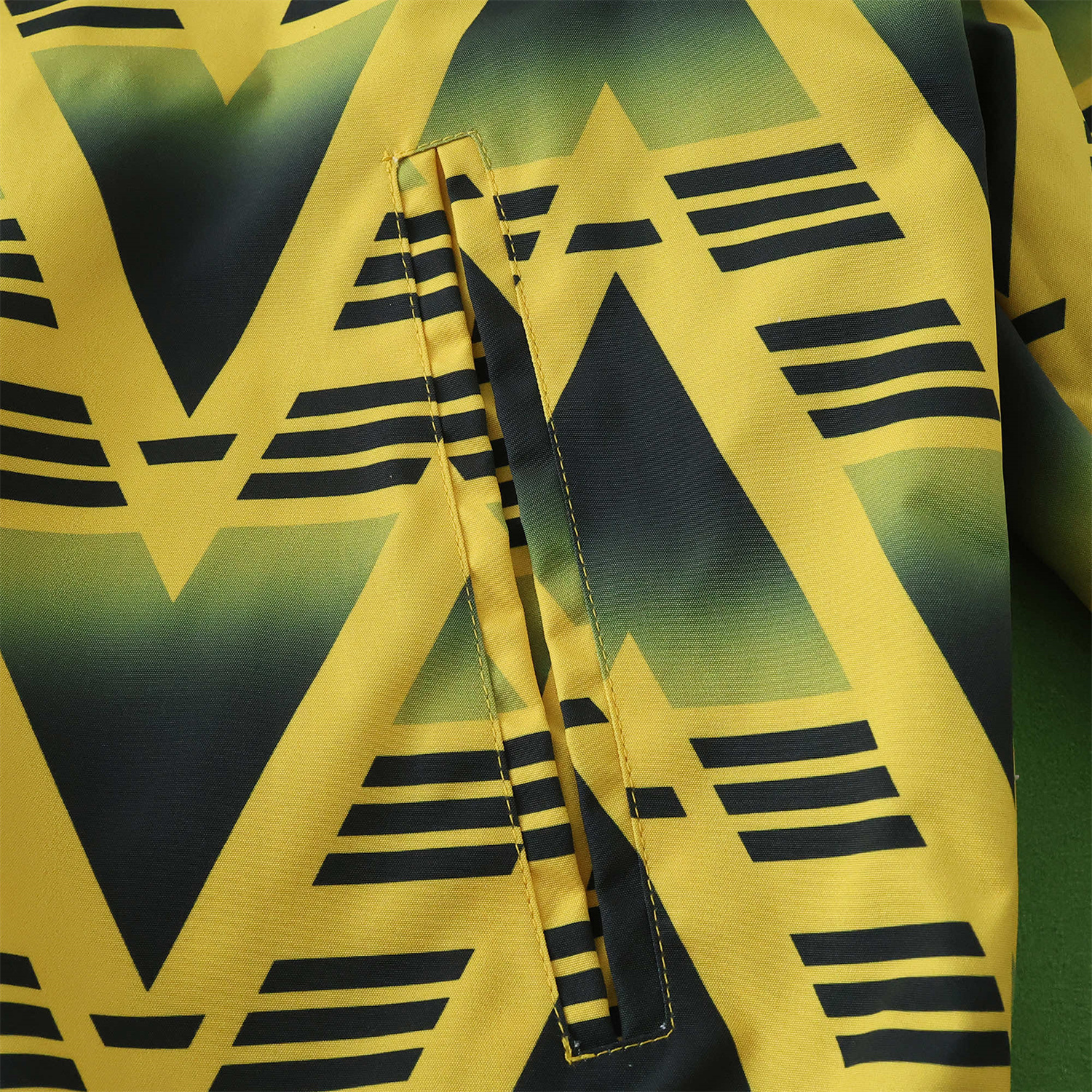 TKH-turbokithub-Retro Arsenal 1991-93 Away Double Sided Reversible Windbreaker - Yellow & Grey